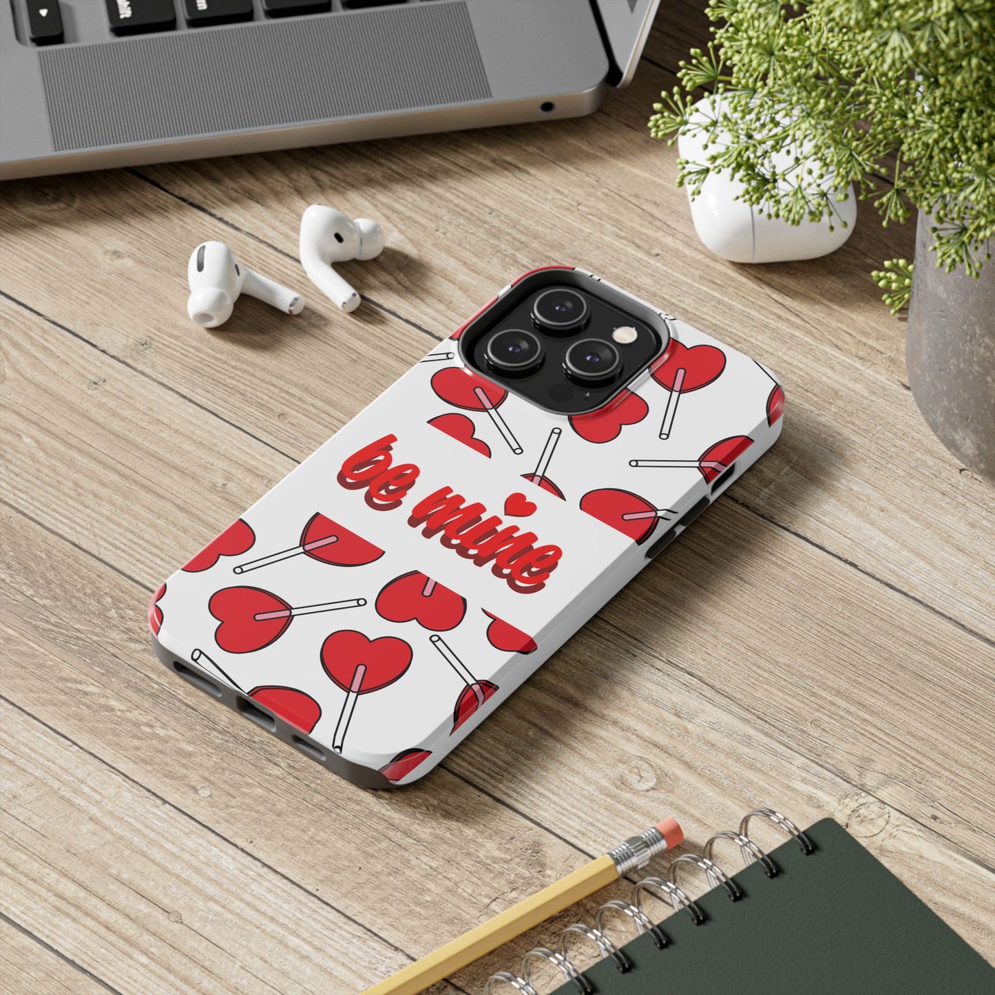Be Mine Heart Pattern Tough Phone Case - Love Gift - for iPhone