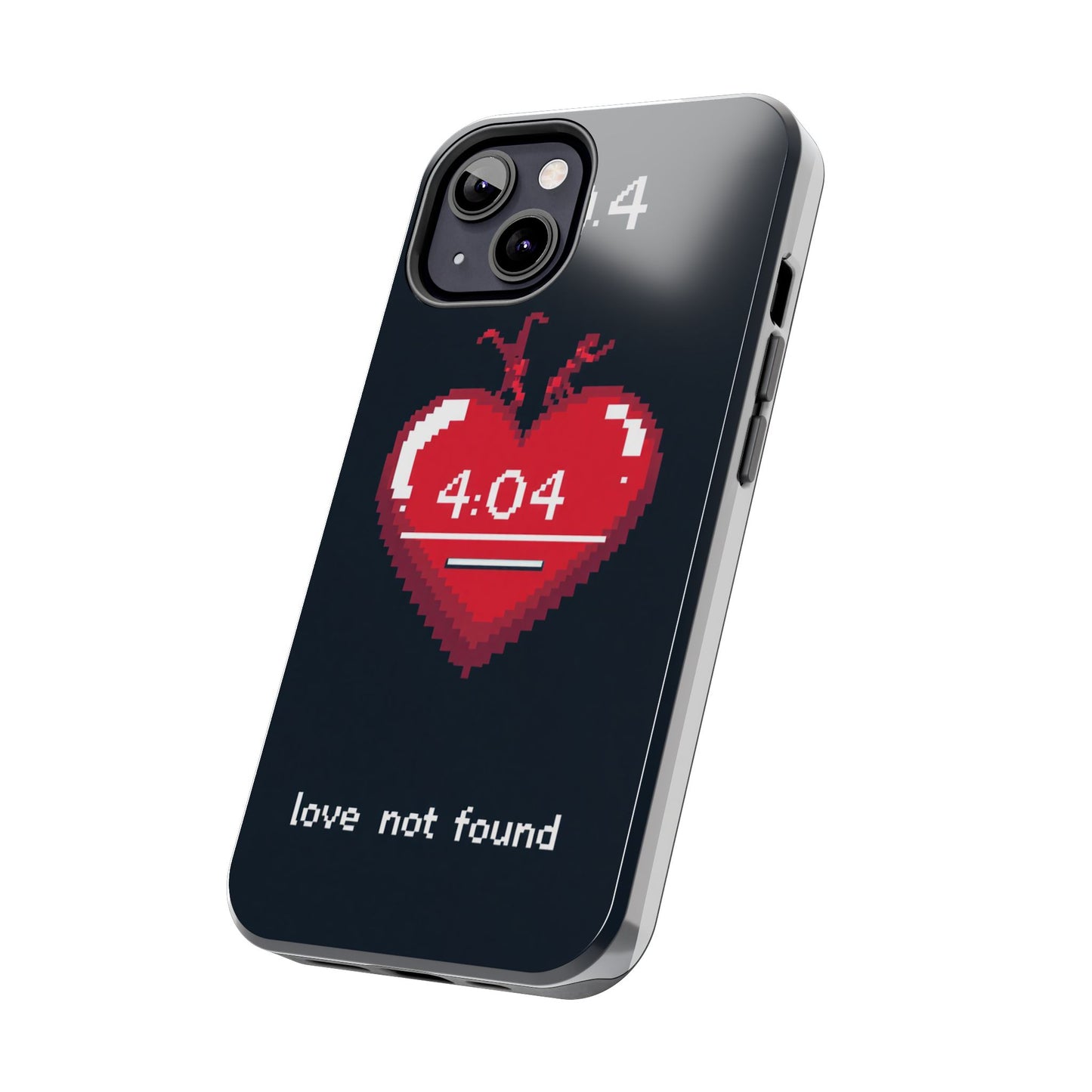 Vintage Pixel Heart Tough Phone Case - "404 Love Not Found" Design