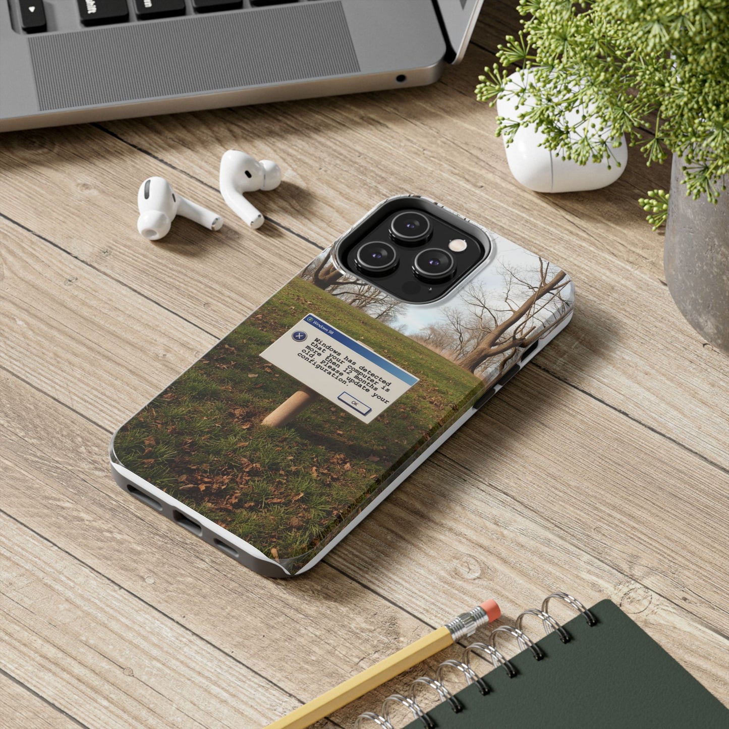 Durable Phone Case with Windows 98 Error Message Design - Perfect Gift for Tech Lovers