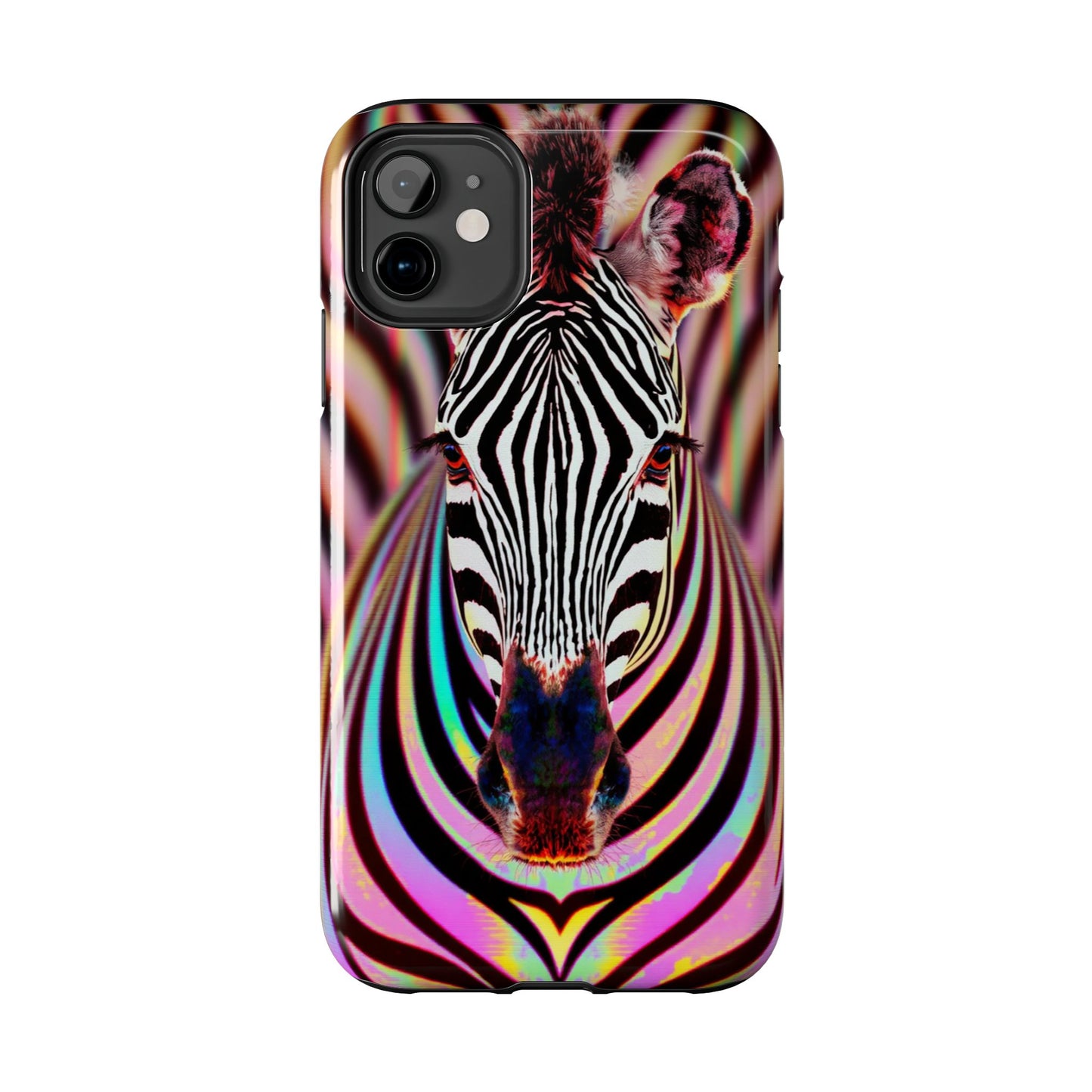 Vibrant Zebra Tough Phone Case - Unique Animal Design for Wild Spirit