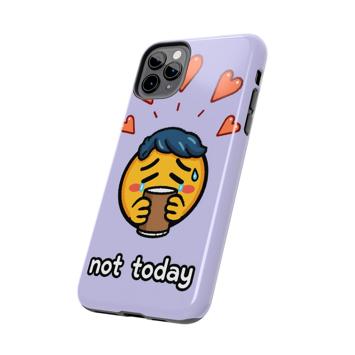 Cute Tough Phone Case - 'Not Today' Emoji Design