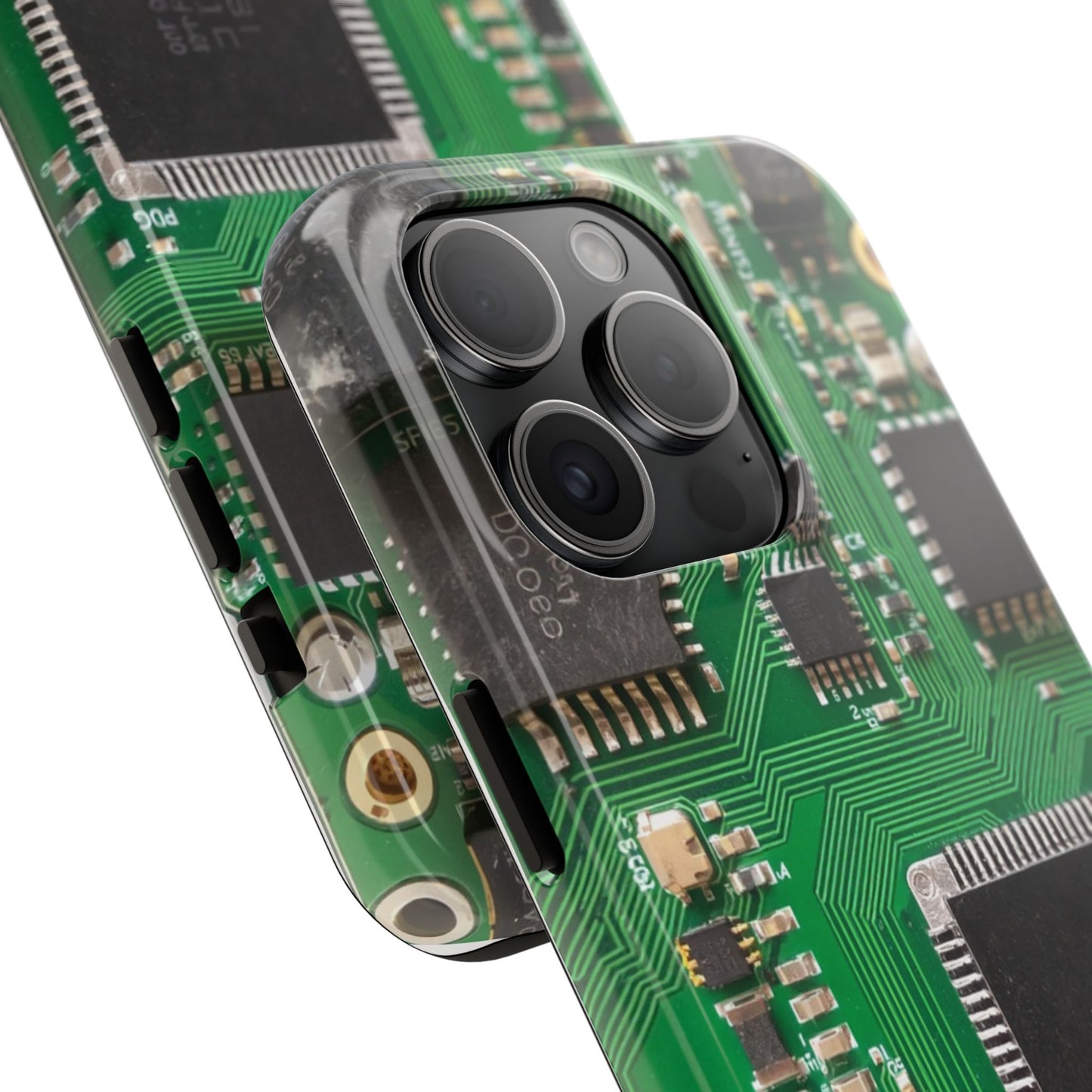 Circuit Board Tough Phone Case - Durable Tech Design
