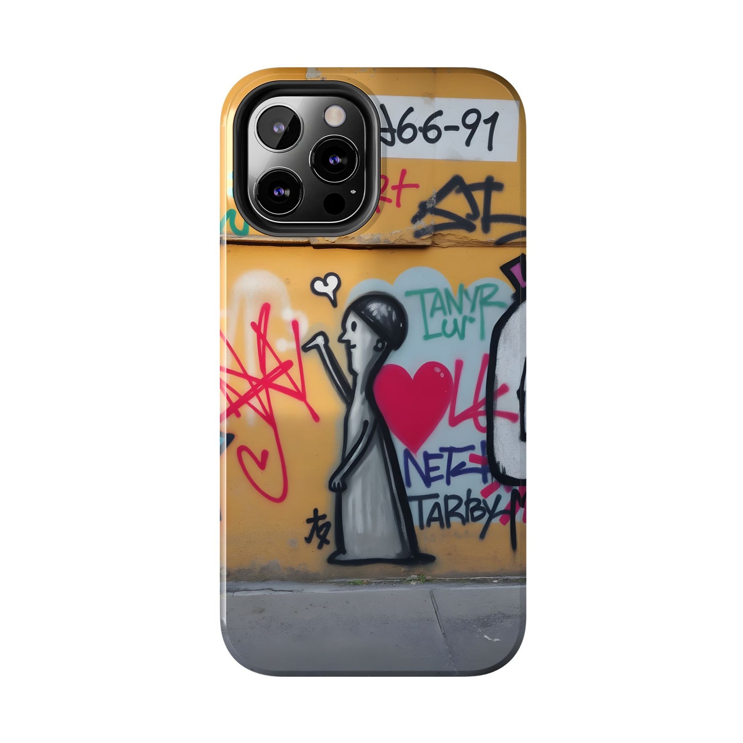 Urban Cupid Graffiti Tough Phone Case - Durable Protection with Street Art Vibe - for iPhone