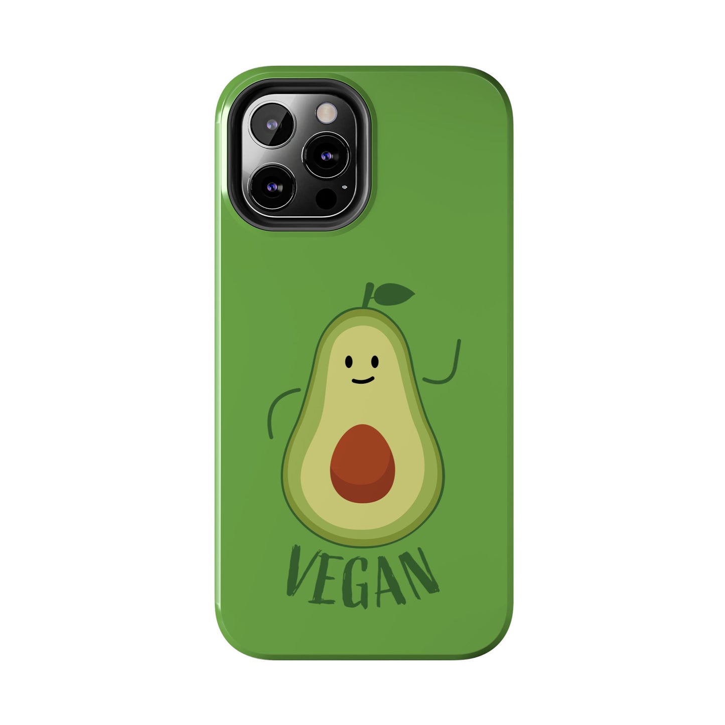 Vegan Avocado Tough Phone Case - Cute & Durable Phone Cover - for iPhone