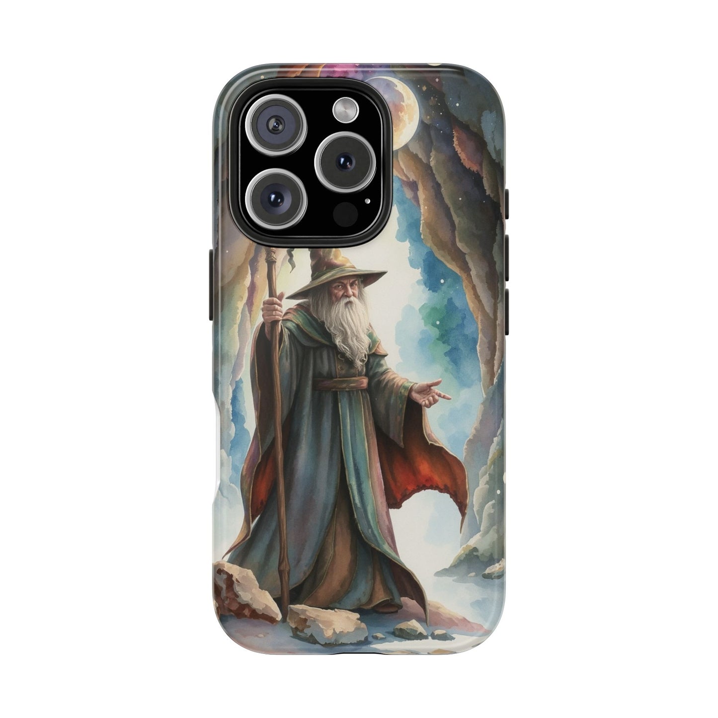 Magical Wizard Phone Case - Tough, Durable Phone Cover for Fantasy Lovers, Geek Gift, Unique Design, Celestial Phone Accessory