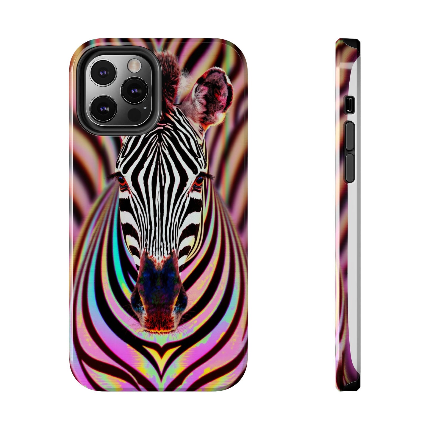 Vibrant Zebra Tough Phone Case - Unique Animal Design for Wild Spirit