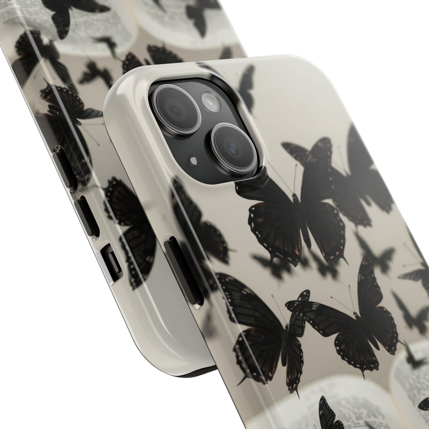 Butterfly Magic Tough Phone Case - Literary Design for Book Lovers