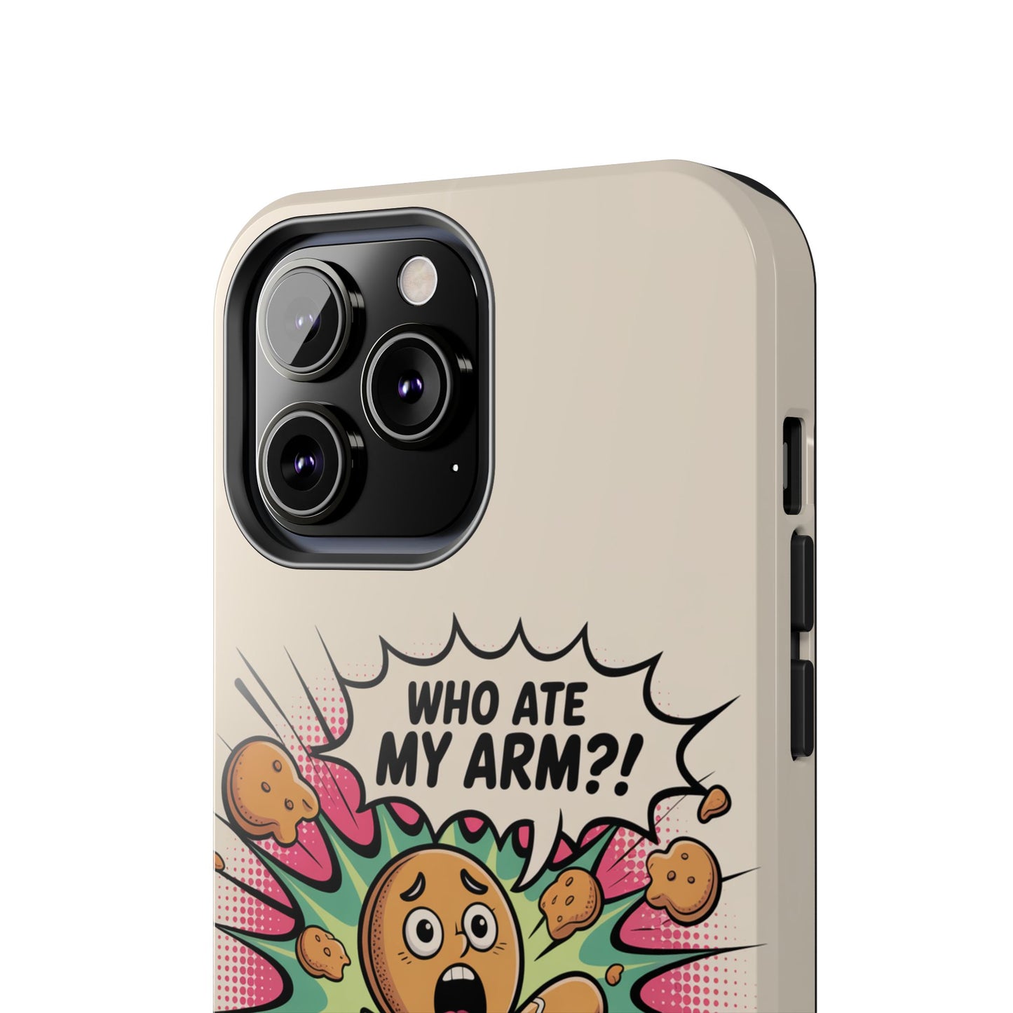 Funny Gingerbread Man Phone Case - Who Ate My Arm? Tough Protection