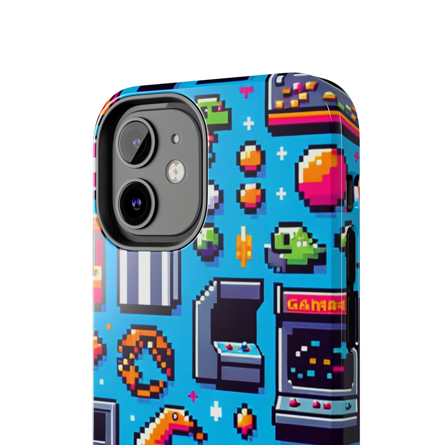 Retro Gaming Tough Phone Case - Pixel Art Design for Gamers - for iPhone