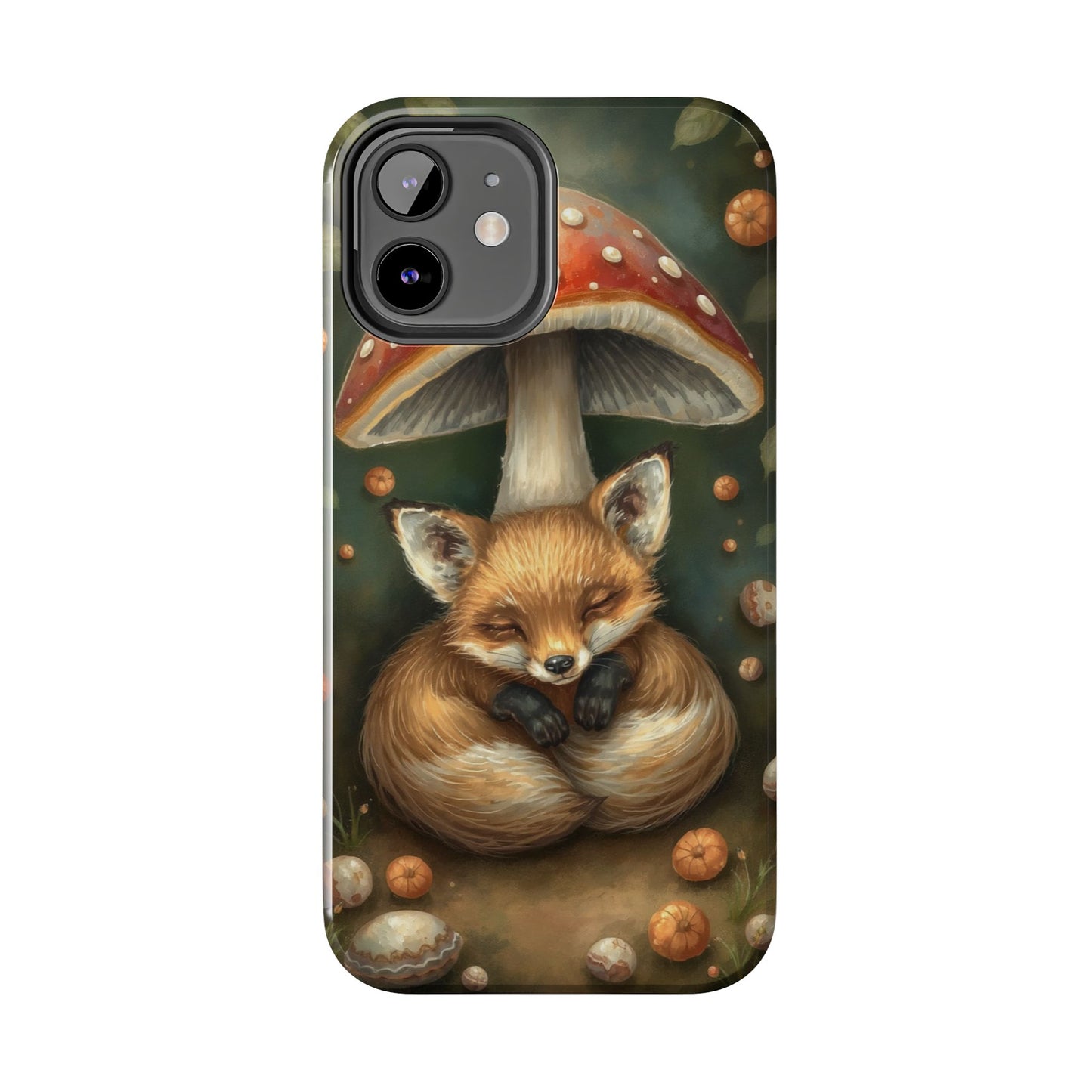 Cute Fox & Mushroom Phone Case - Tough Protective Cover