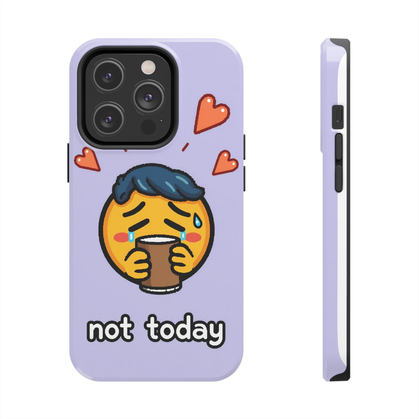 Cute Tough Phone Case - 'Not Today' Emoji Design