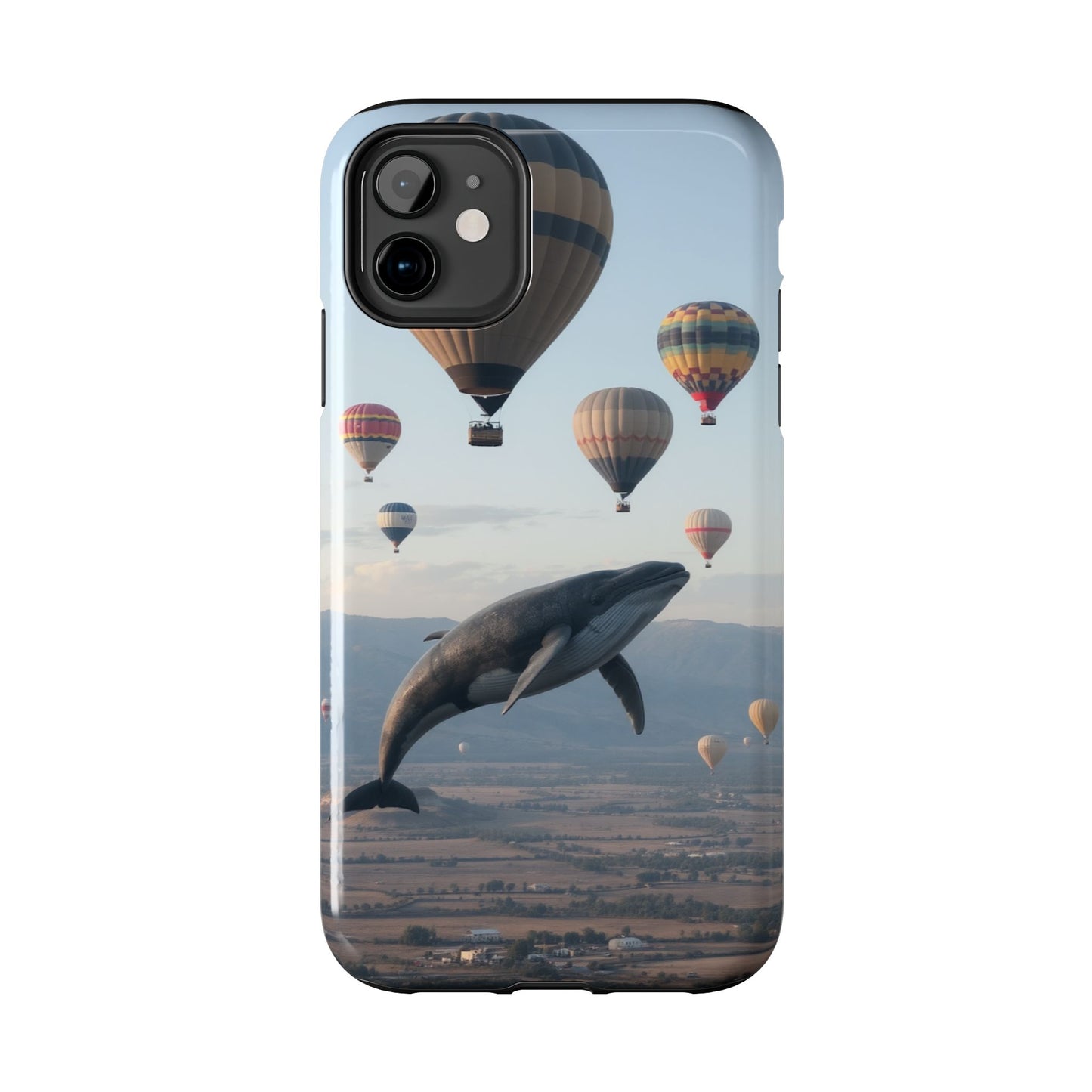 Whale Hot Air Balloon Tough Phone Case - Adventure & Nature Lovers