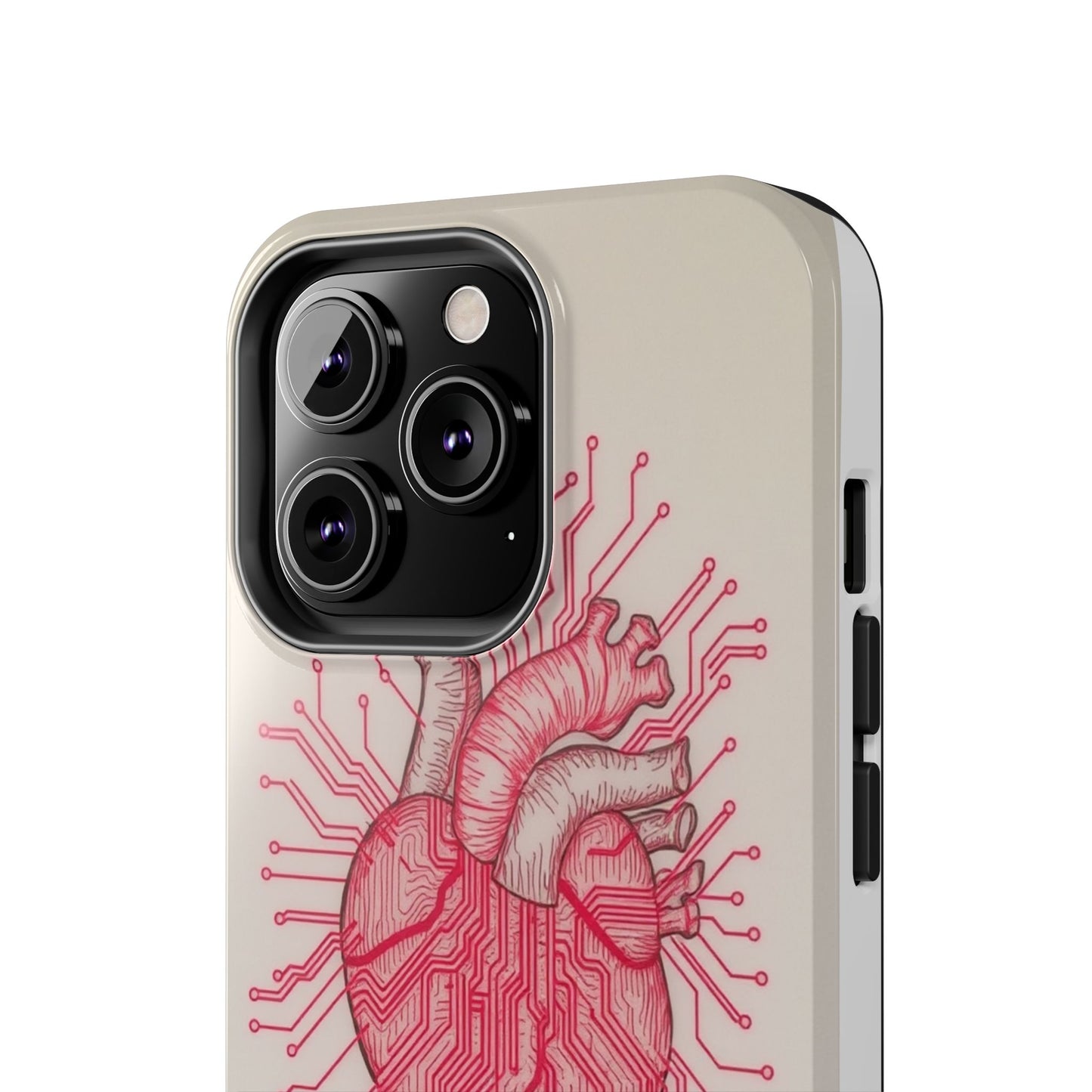 Heart Circuit Tough Phone Case – Unique Tech-Inspired Design for Tech Lovers