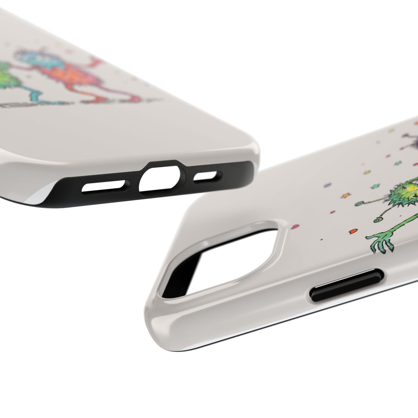 Colorful Monster Tough Phone Case - Fun and Playful Design