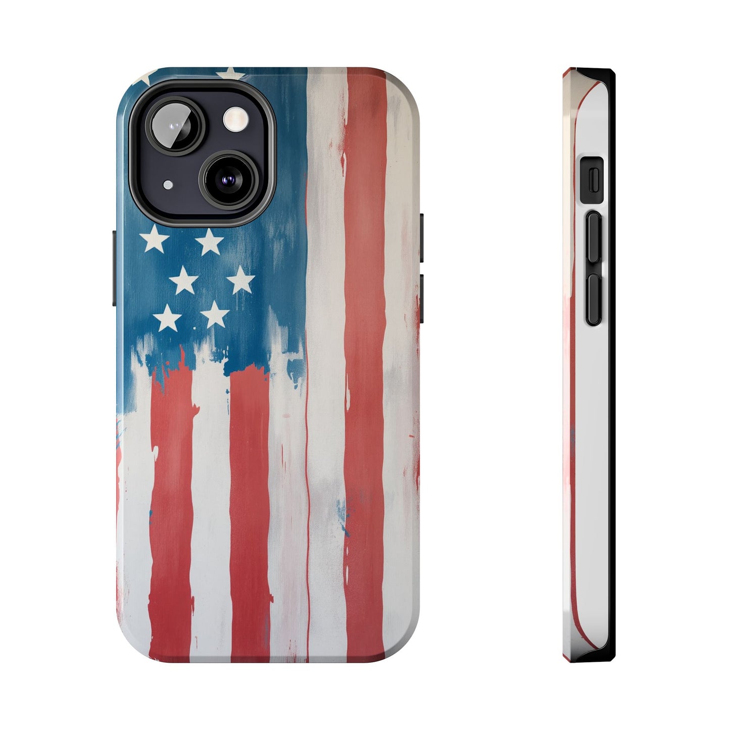 Patriotic Tough Phone Cases - Abstract USA Flag Design for Durable Protection - for iPhone