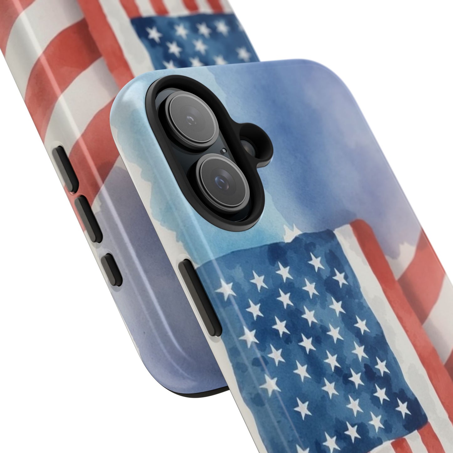 Abstract Watercolor American Flag Design - Tough Phone Case - for iPhone