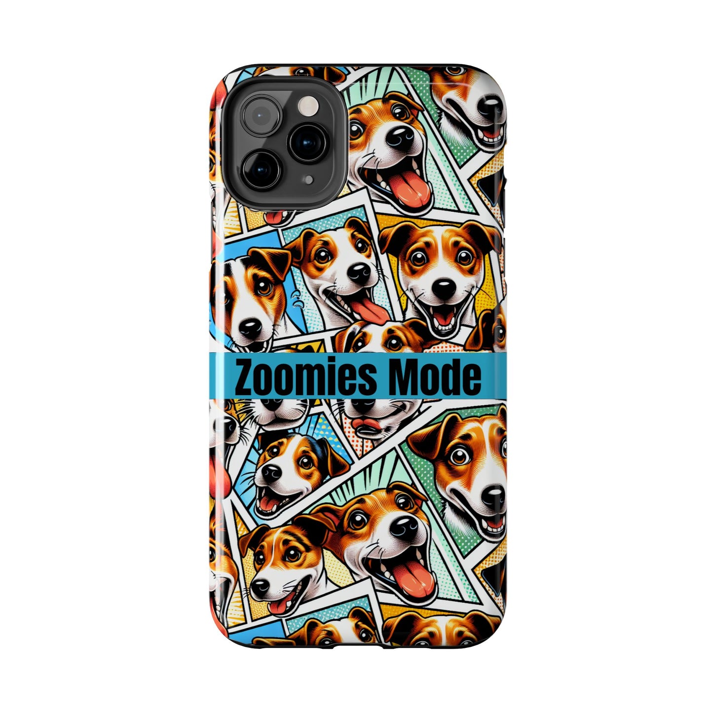 Zoomies Mode Jack Russell Tough Phone Case - Fun Dog Design Case for iPhone