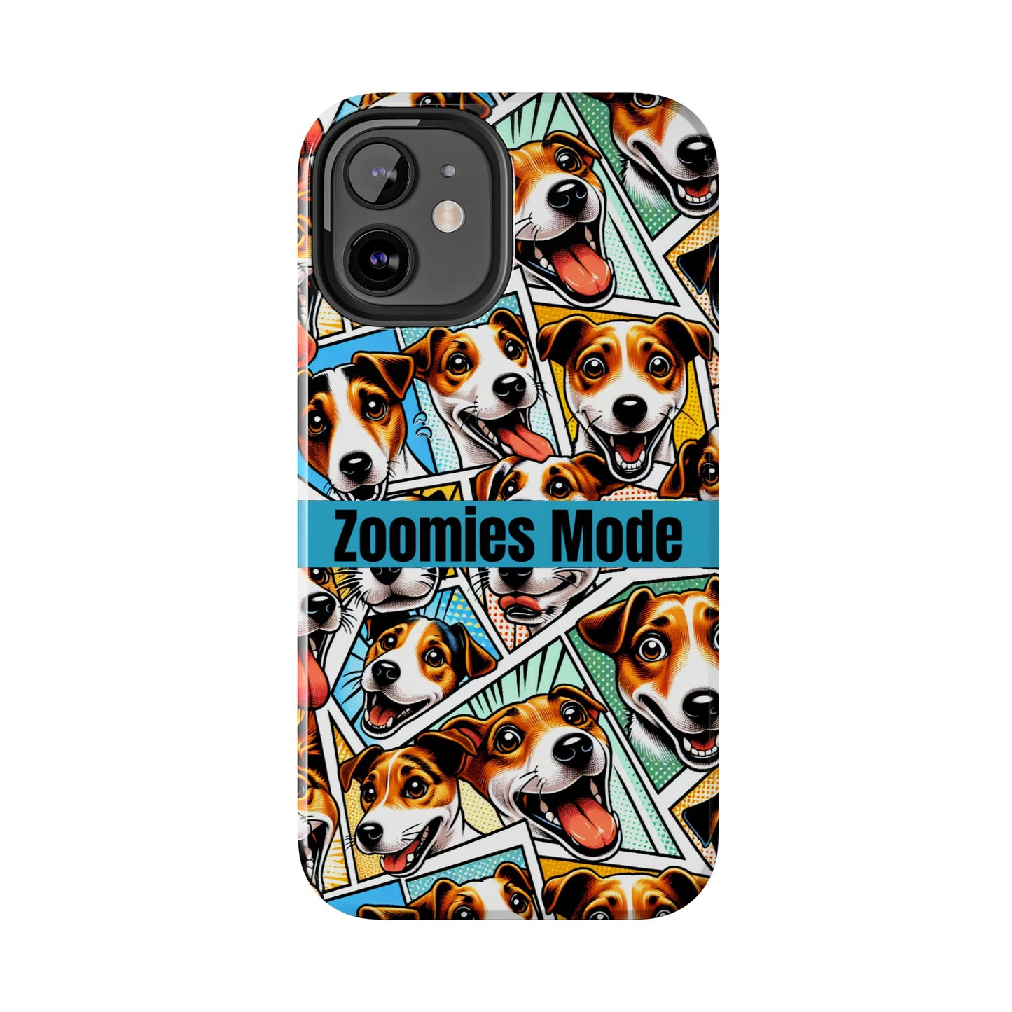 Zoomies Mode Jack Russell Tough Phone Case - Fun Dog Design Case for iPhone