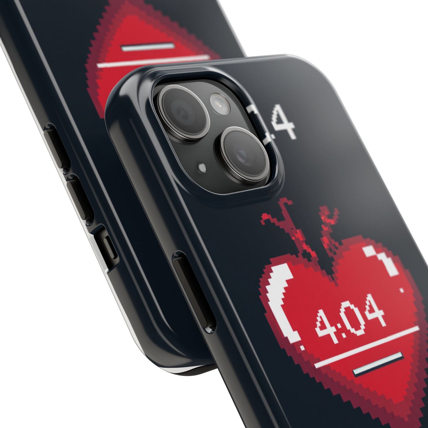 Vintage Pixel Heart Tough Phone Case - "404 Love Not Found" Design