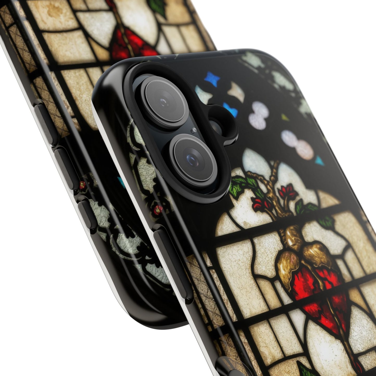 Stained Glass Heart Tough Phone Case - Unique Design for Protection & Style