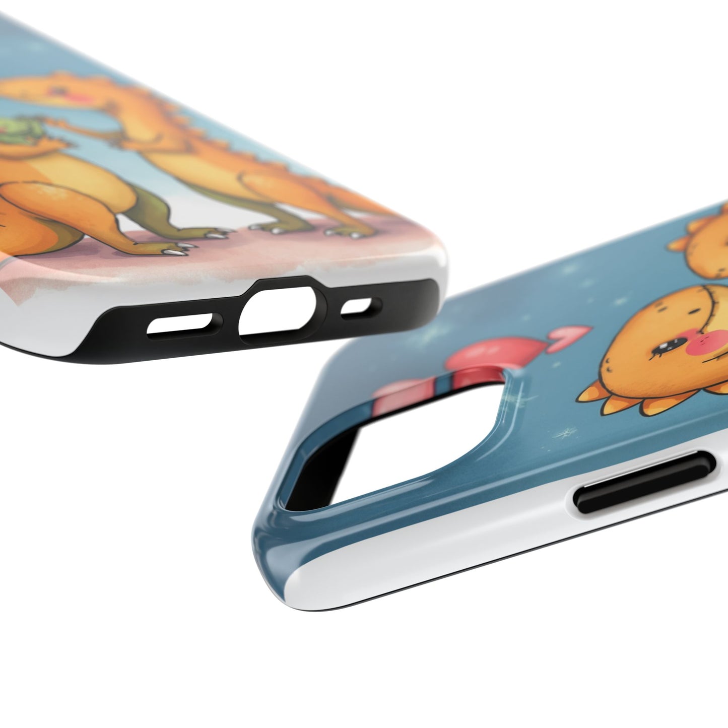 Dino Love Tough Phone Case - Cute & Durable Design for Kids & Parents