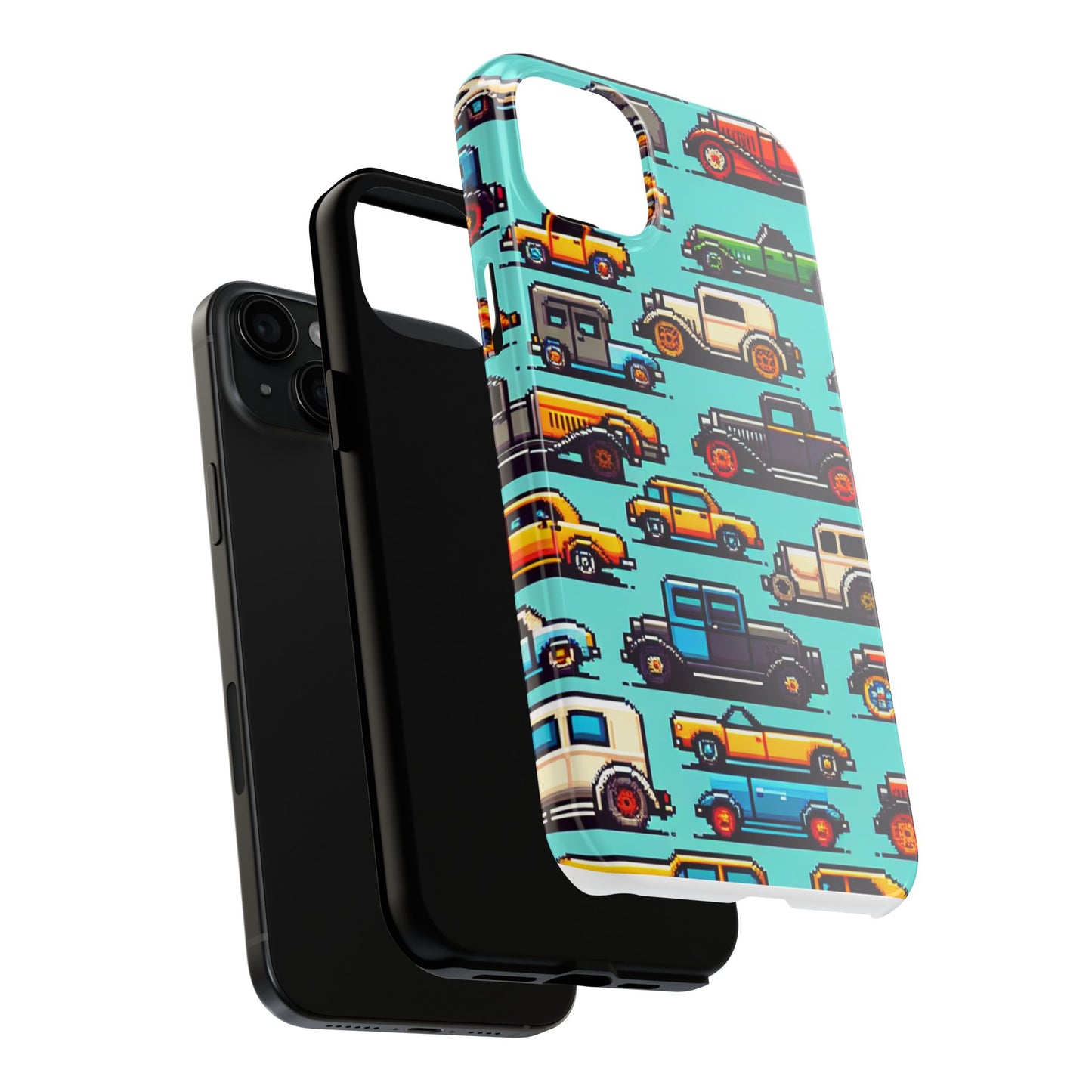 Retro Car Pixel Art Tough Phone Case - Durable & Stylish Protection - for iPhone