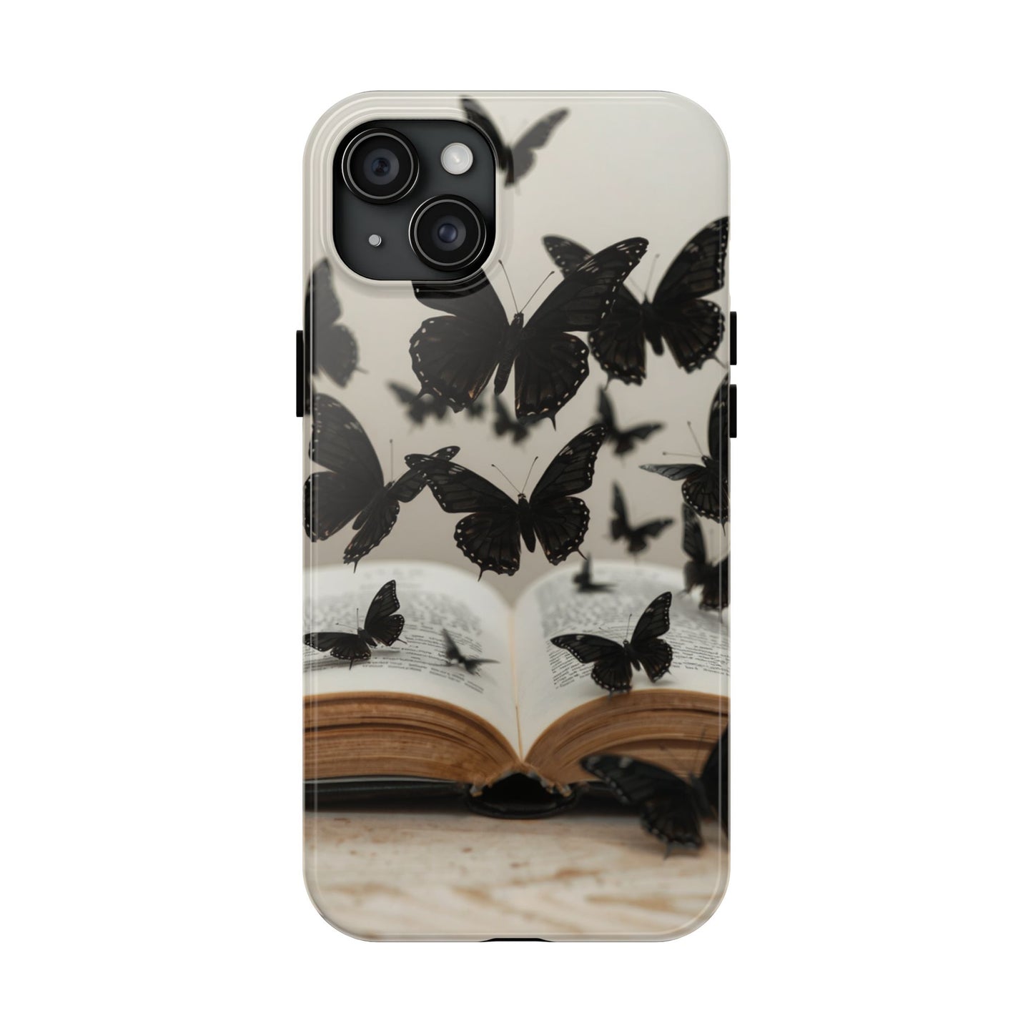 Butterfly Magic Tough Phone Case - Literary Design for Book Lovers