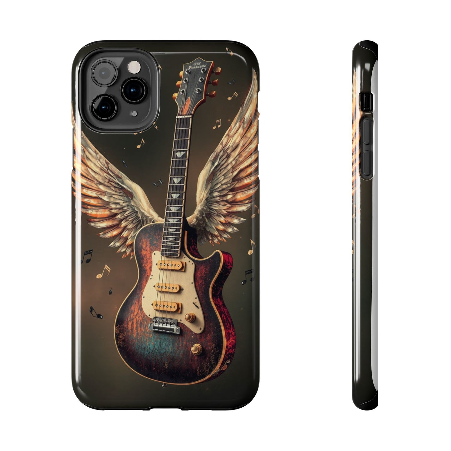Inspirational Guitar Wing Phone Case - Tough Protection for Music Lovers