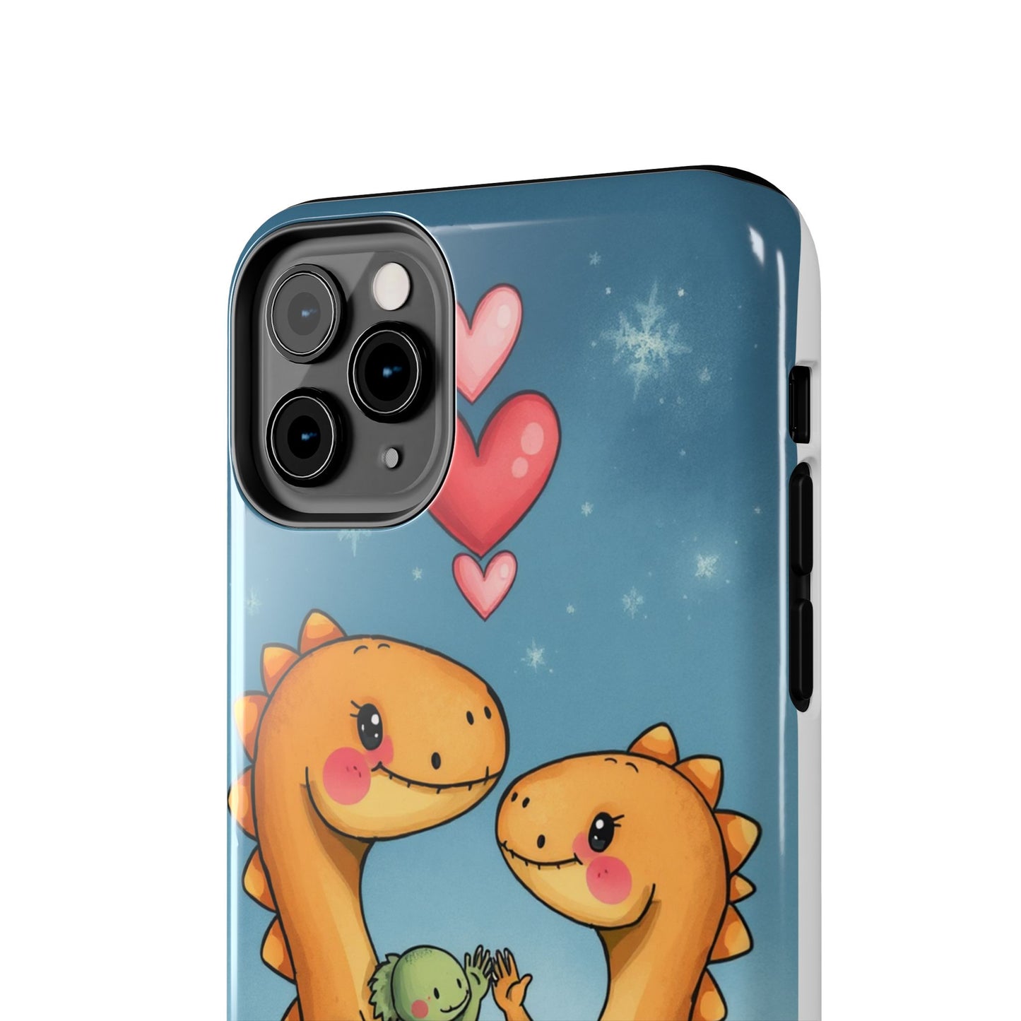 Dino Love Tough Phone Case - Cute & Durable Design for Kids & Parents