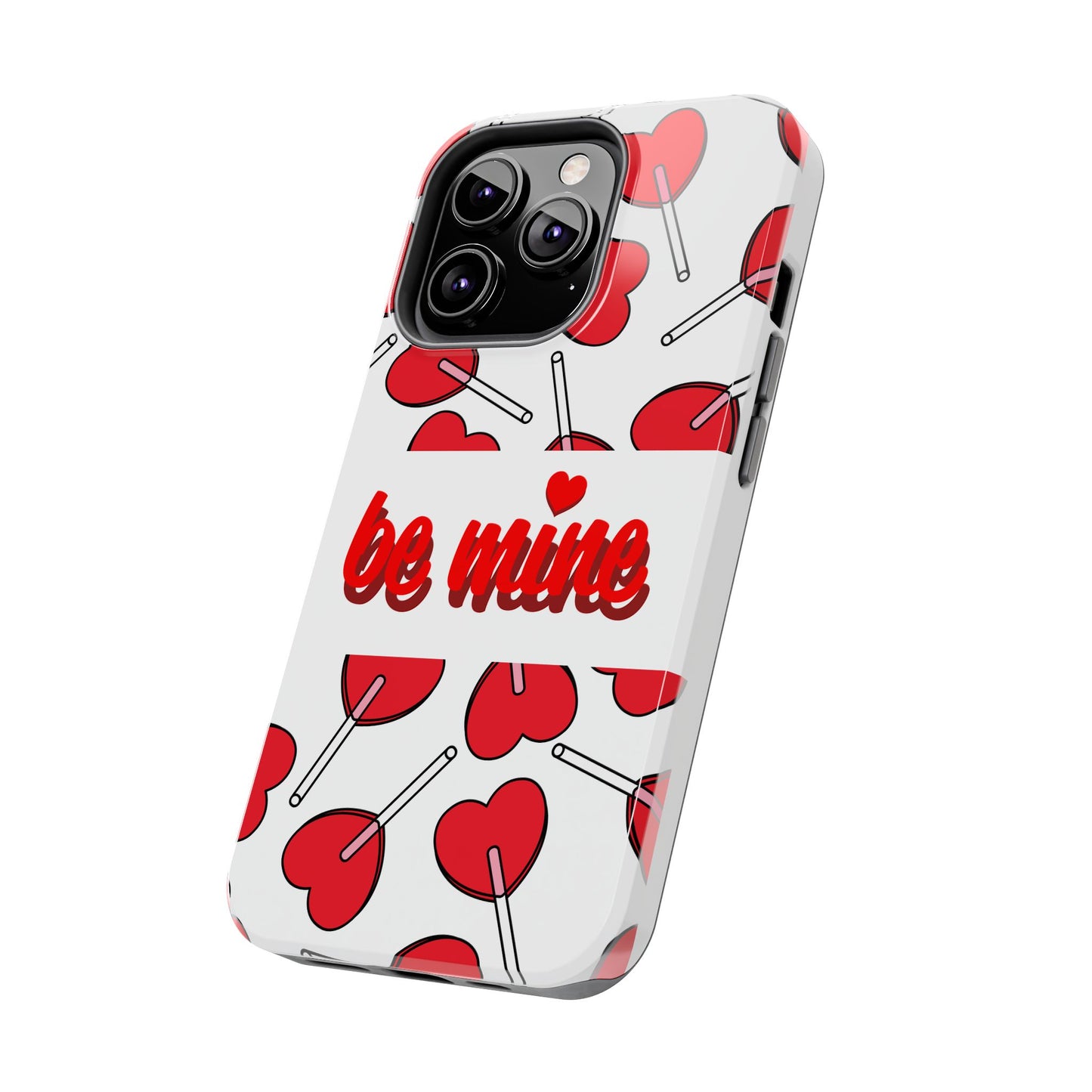 Be Mine Heart Pattern Tough Phone Case - Love Gift - for iPhone