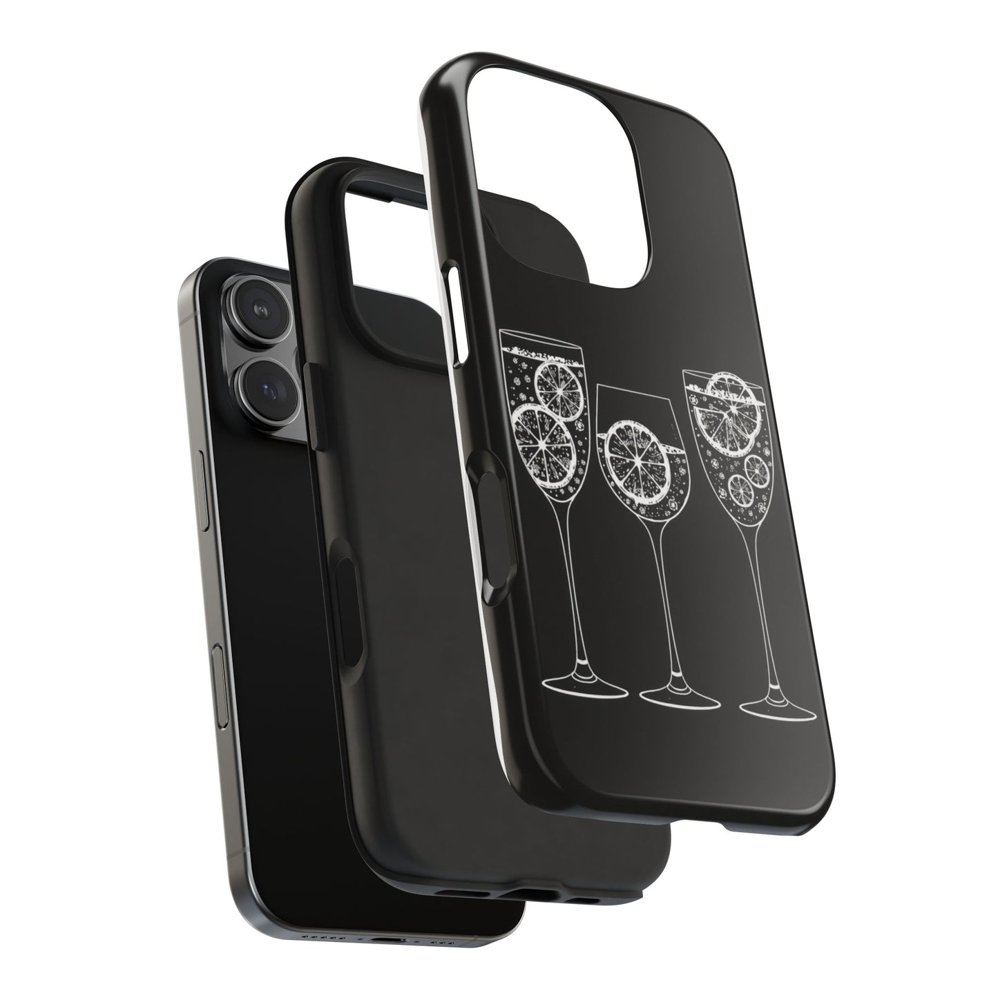 Stylish Tough Phone Cases with Citrus Glass Design, Protective Cases for Parties, Summer Events, and Everyday Use