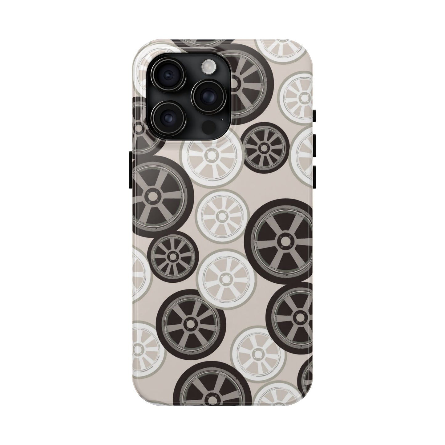 Racing Wheel Design Tough Phone Case – Durable Protection for Automotive Enthusiasts