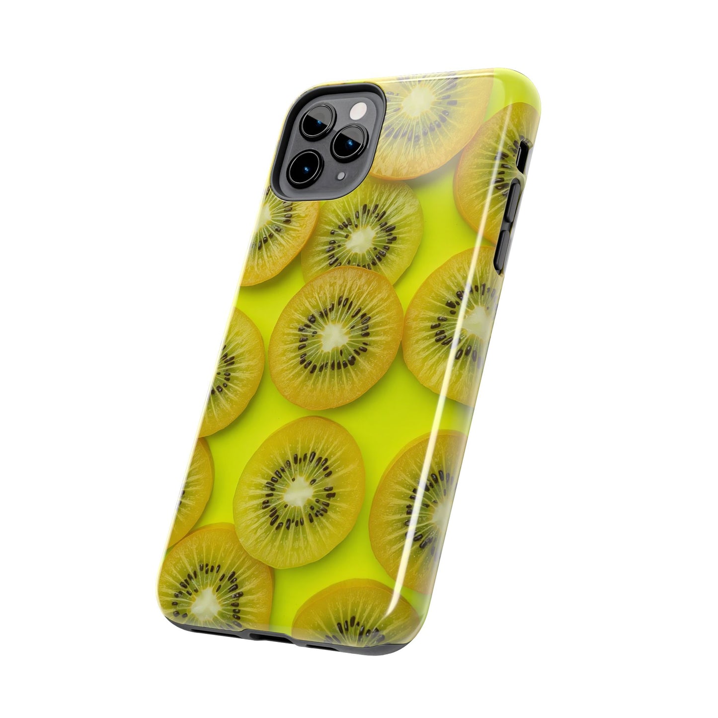 Vibrant Kiwi Tough Phone Case - Bright Yellow Design for Fruit Lovers