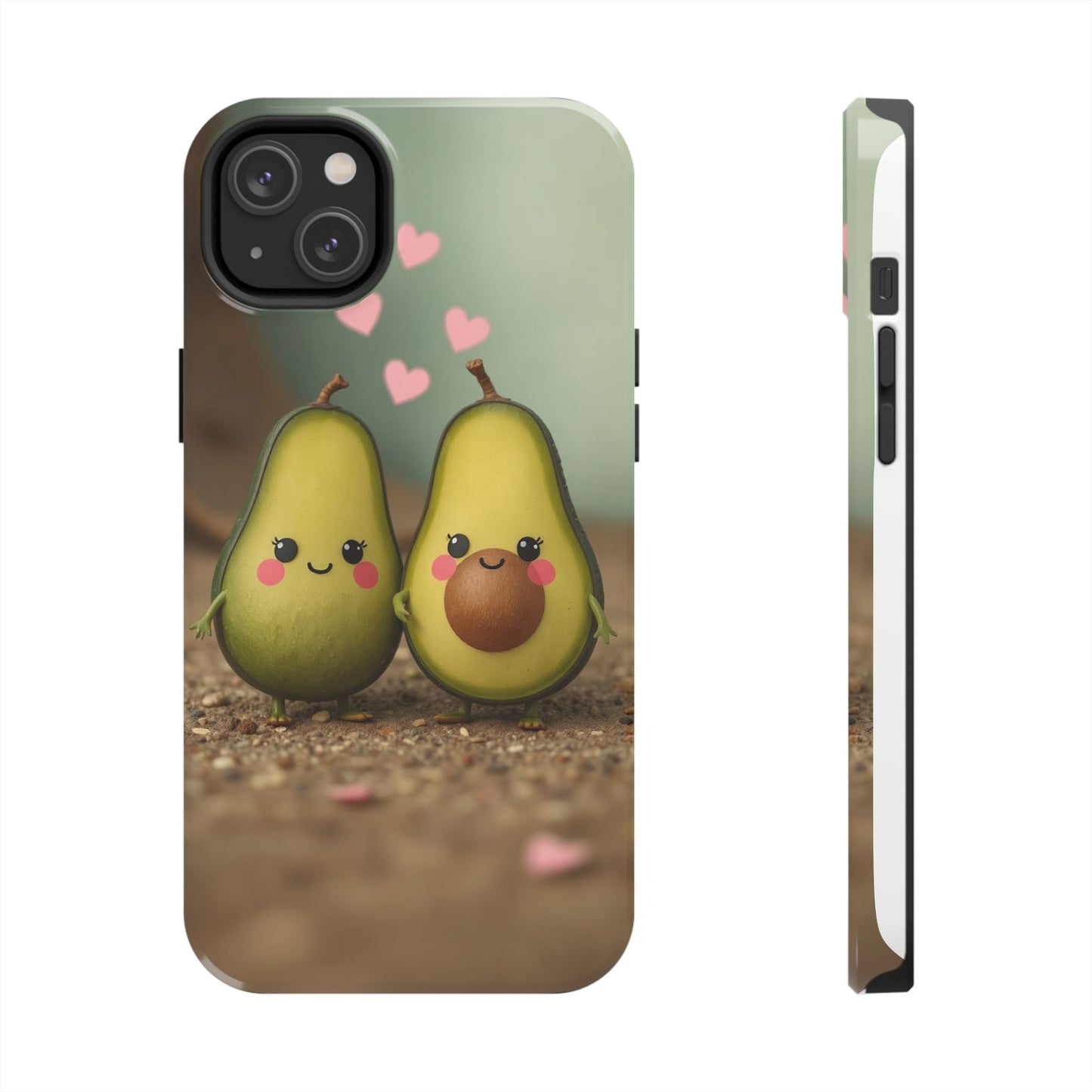 Cute Avocado Phone Case, Funny Tough Case, Quirky Phone Accessory, Gifts for Foodies, Valentine's Day Present