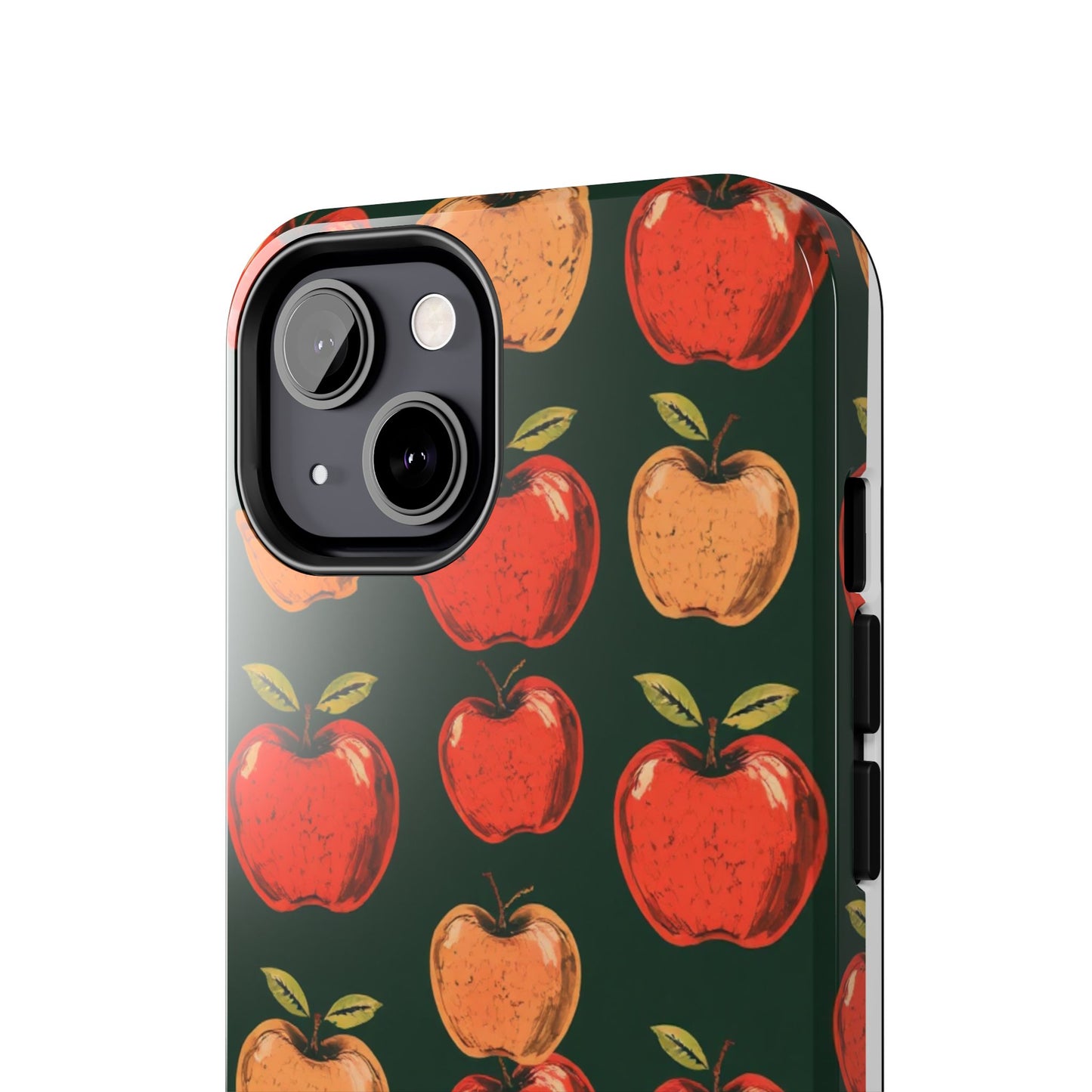 Apple Retro Pattern Tough Phone Case - Durable, Stylish, and Protective for Everyday Use - for iPhone