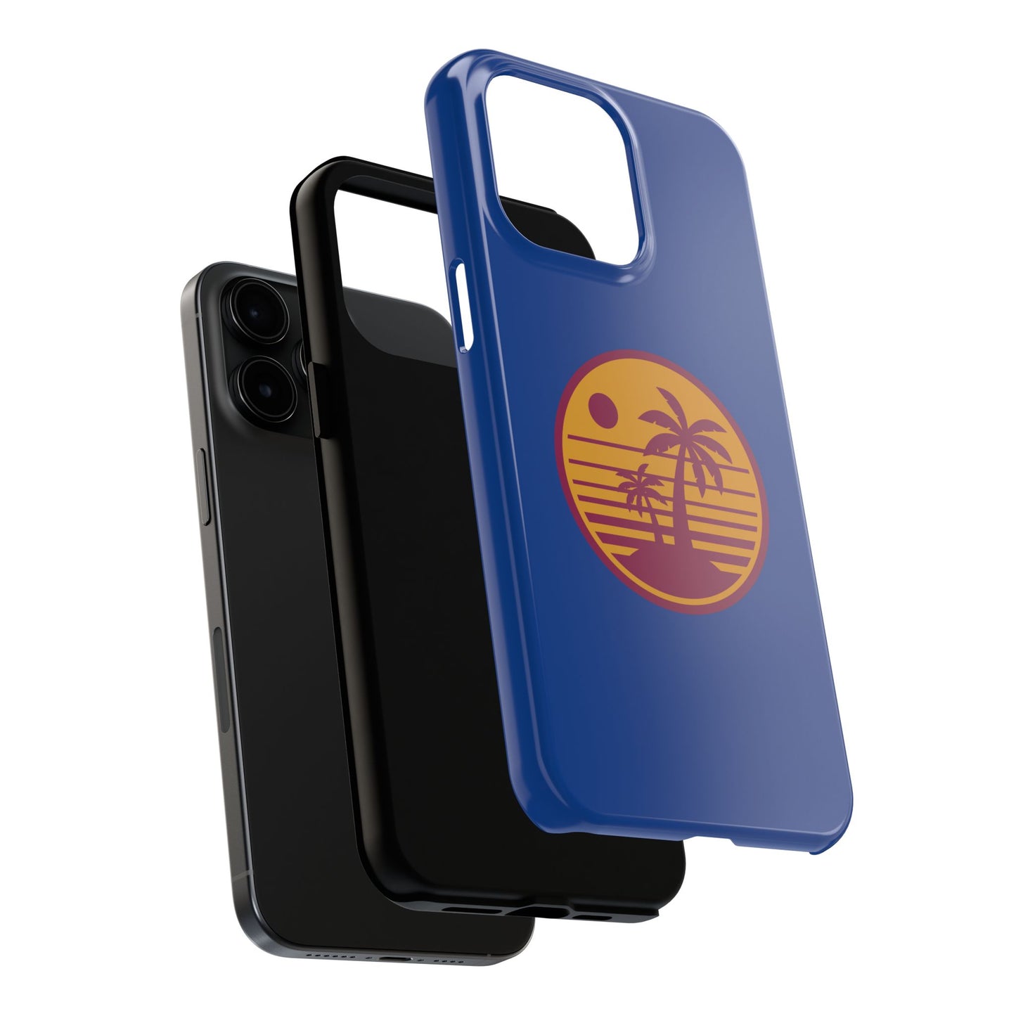 Retro Sunset Tough Phone Case - Vibrant Beach Vibes for Summer Adventures - for iPhone