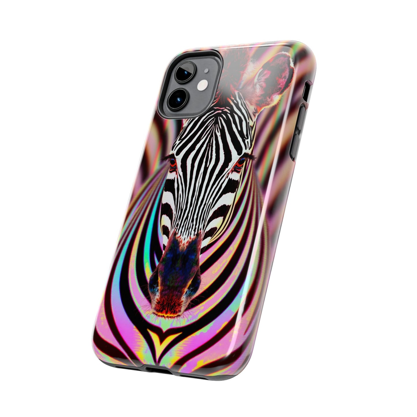 Vibrant Zebra Tough Phone Case - Unique Animal Design for Wild Spirit