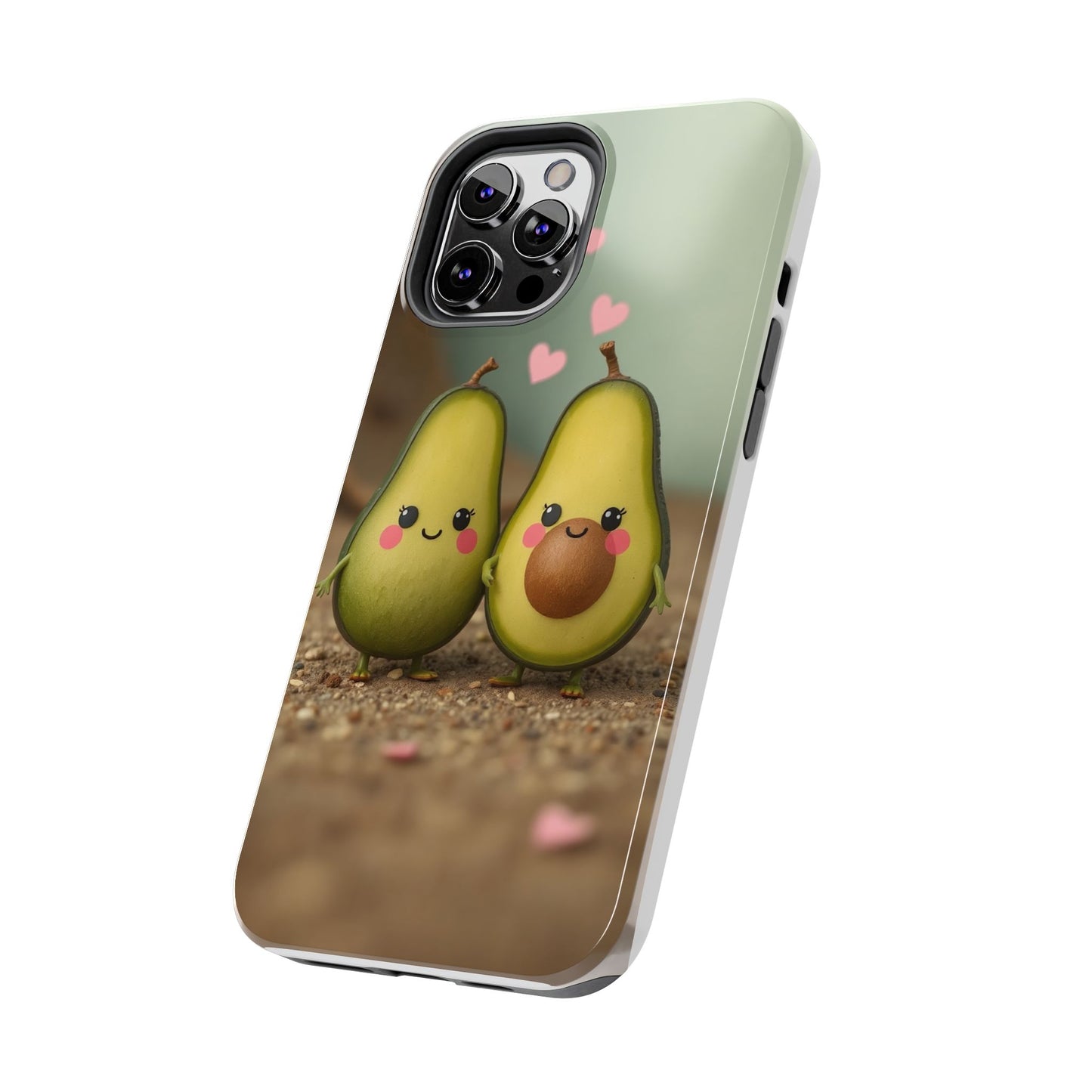 Cute Avocado Phone Case, Funny Tough Case, Quirky Phone Accessory, Gifts for Foodies, Valentine's Day Present