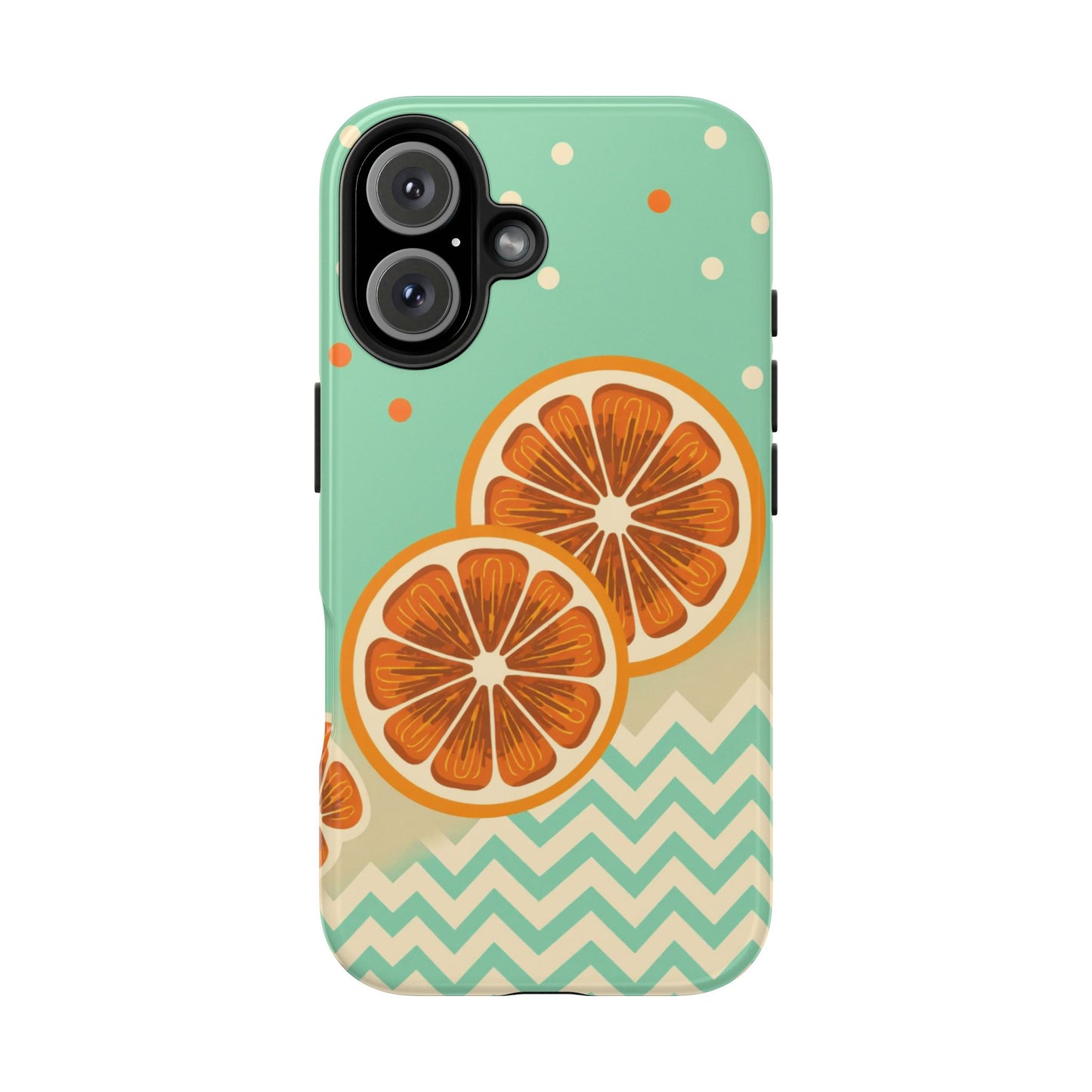 Citrus Vibe Tough Phone Case - Fun Orange Slice Design