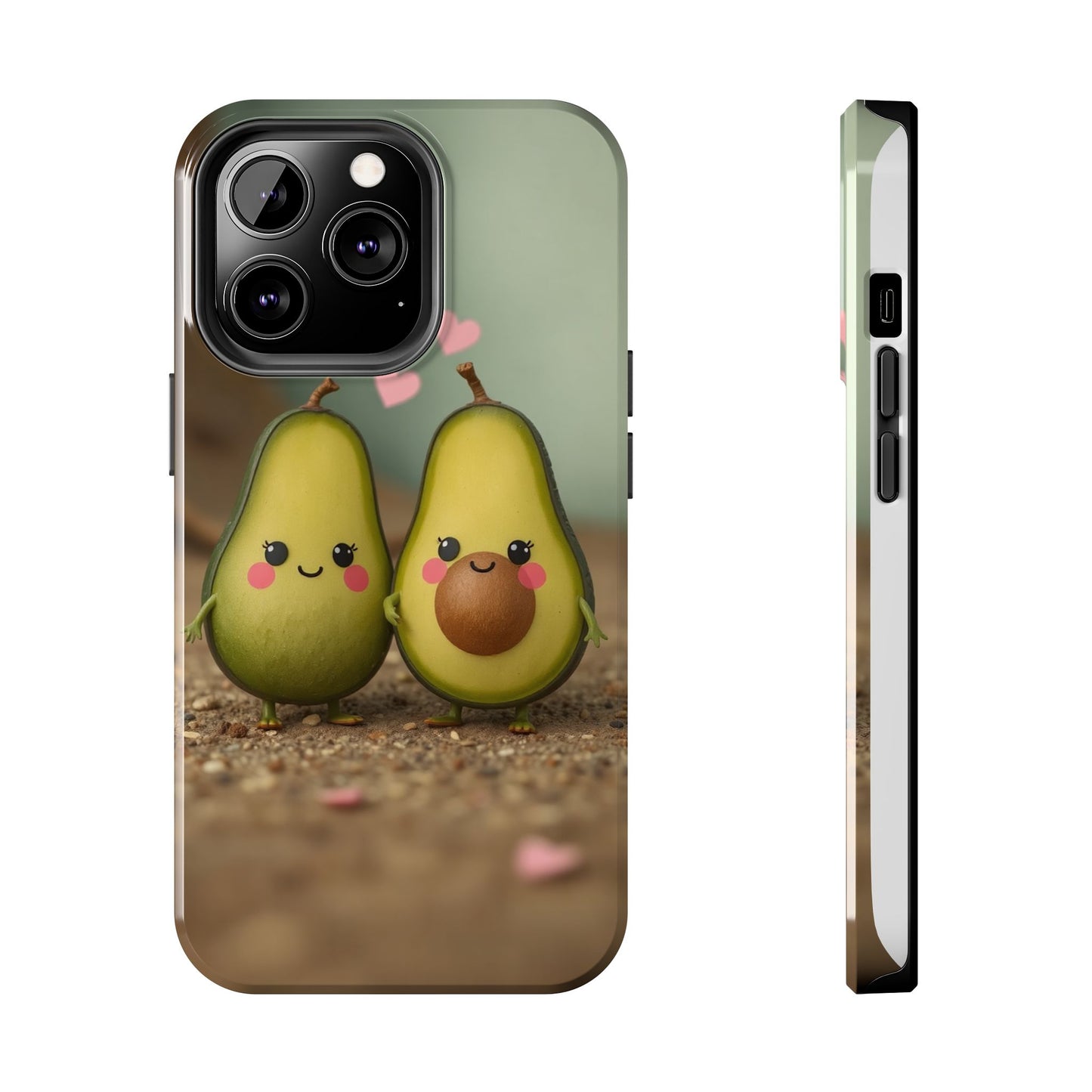 Cute Avocado Phone Case, Funny Tough Case, Quirky Phone Accessory, Gifts for Foodies, Valentine's Day Present