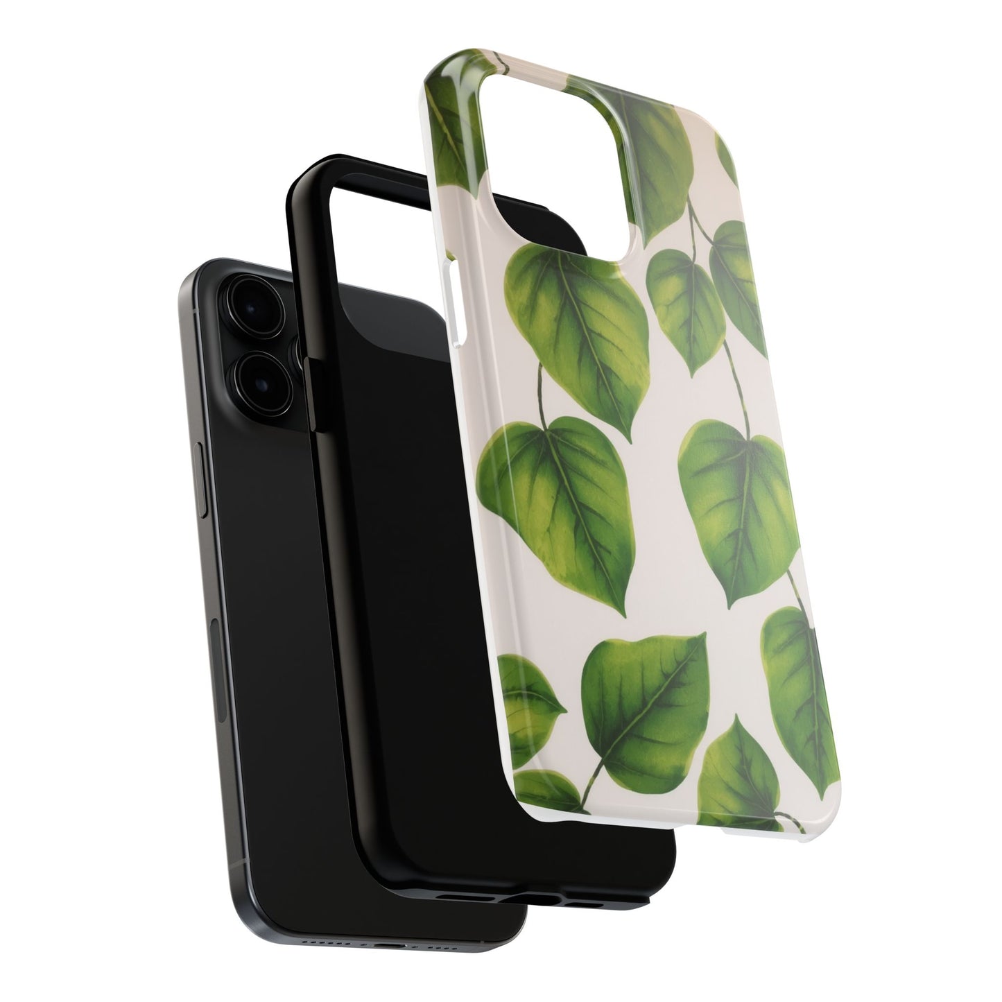 Tough Phone Cases with Green Leaf Design | Eco-Friendly Protection for Nature Lovers