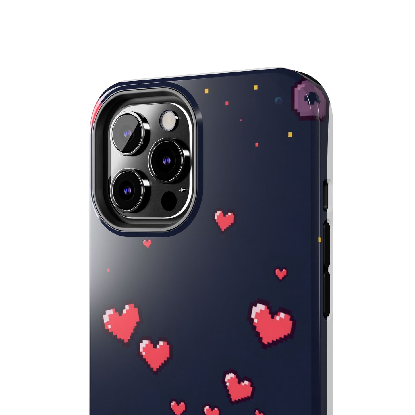Pixel Heart Tough Phone Case - Retro Gamer Style for Valentine's Day