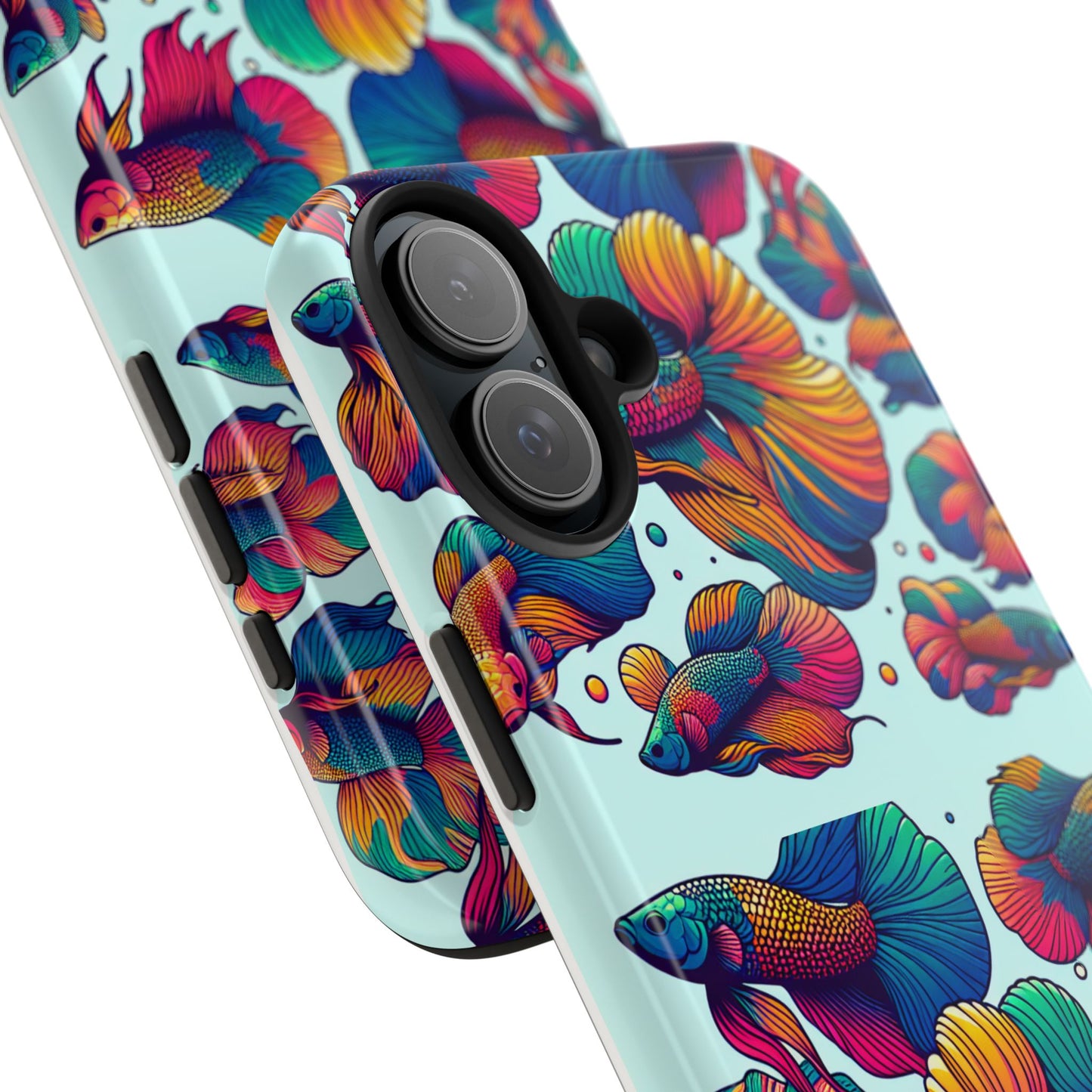 Colorful Fish Pattern Tough Phone Case - Aquatic Lovers - for iPhone