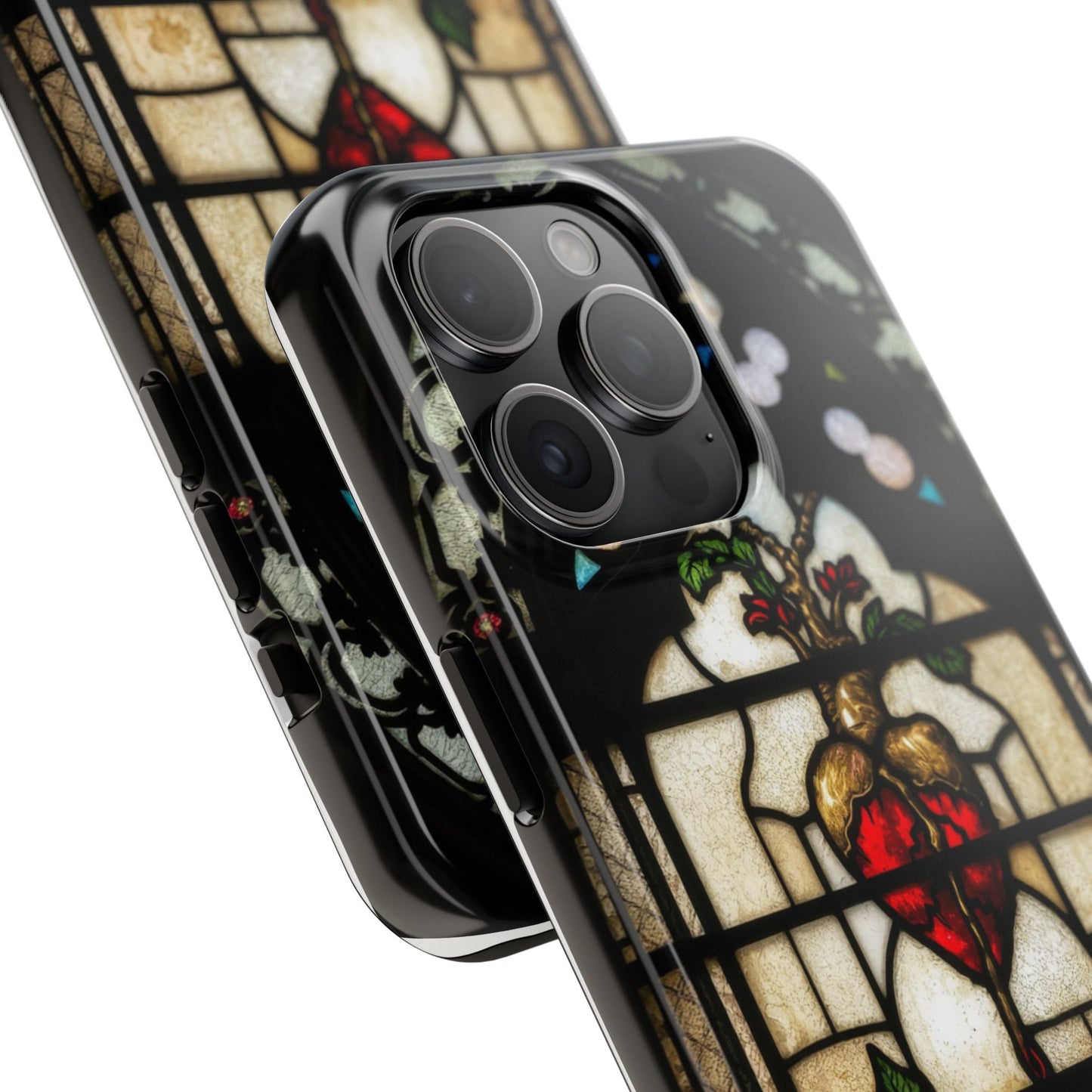 Stained Glass Heart Tough Phone Case - Unique Design for Protection & Style