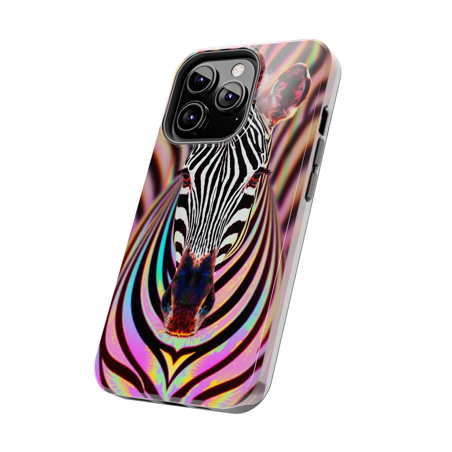 Vibrant Zebra Tough Phone Case - Unique Animal Design for Wild Spirit