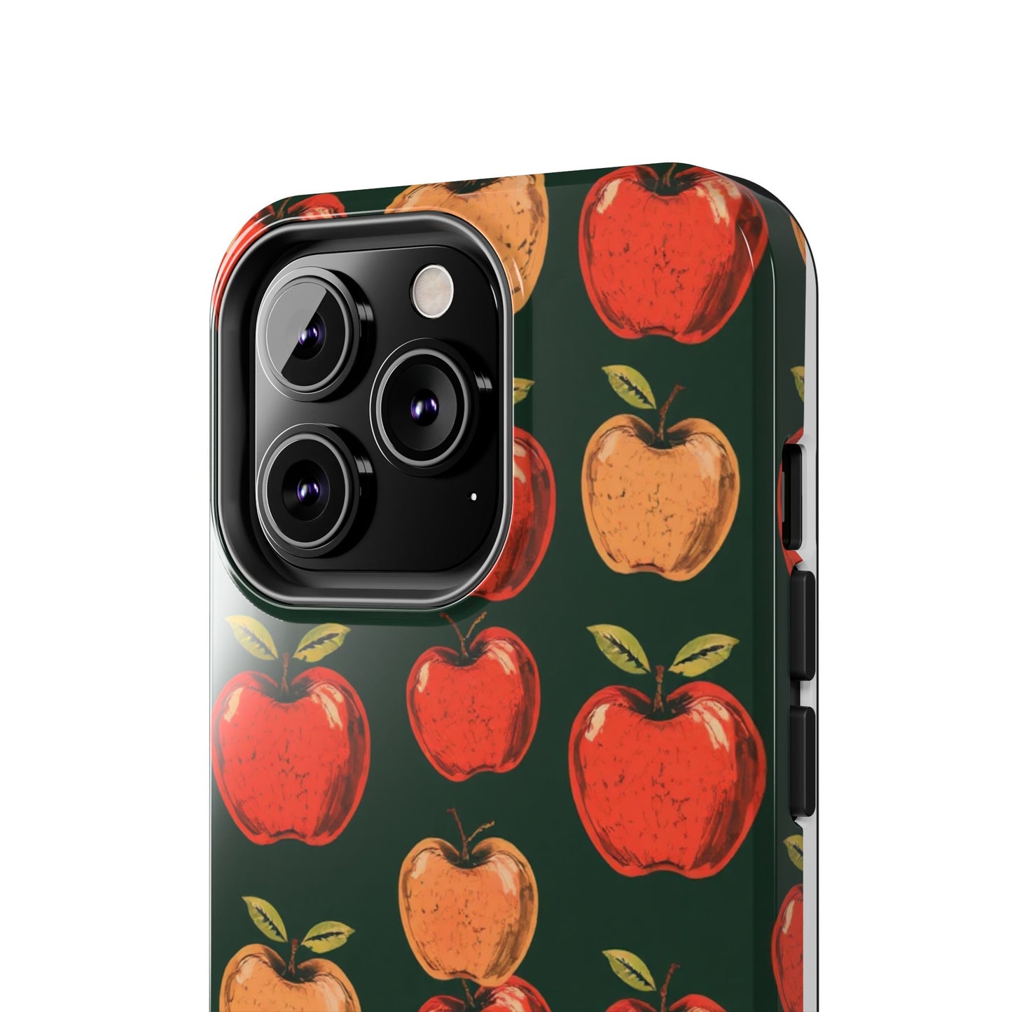 Apple Retro Pattern Tough Phone Case - Durable, Stylish, and Protective for Everyday Use - for iPhone