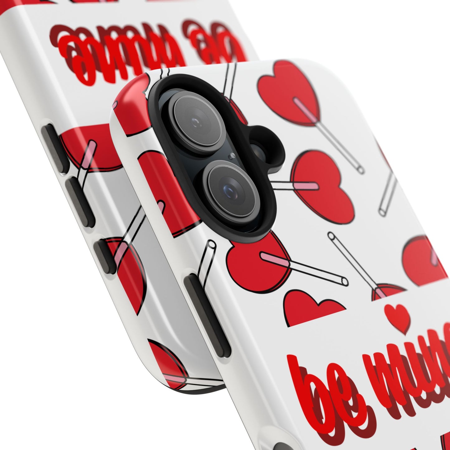 Be Mine Heart Pattern Tough Phone Case - Love Gift - for iPhone