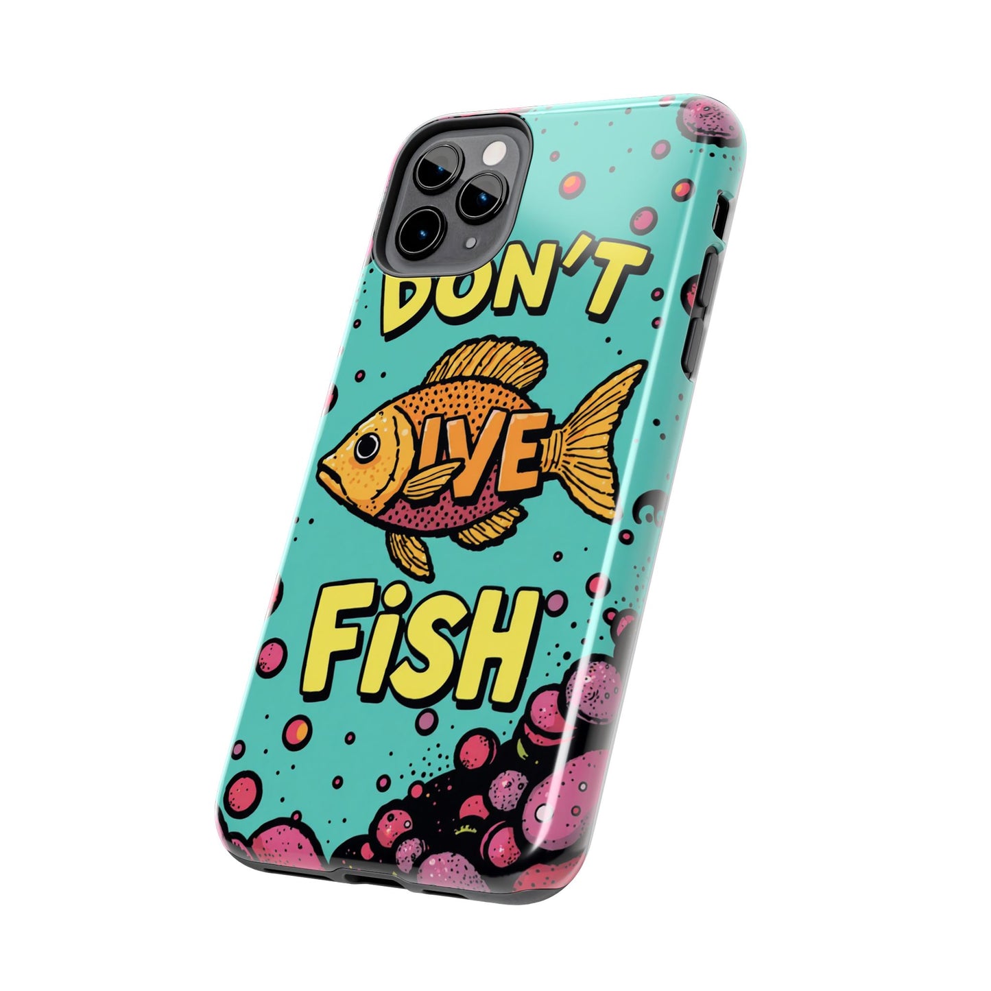 Catchy Fish-Themed Tough Phone Cases, Unique Gift for Fish Lovers, Durable Protection for Phones, Fun Aquatic Design, Ideal for Holidays