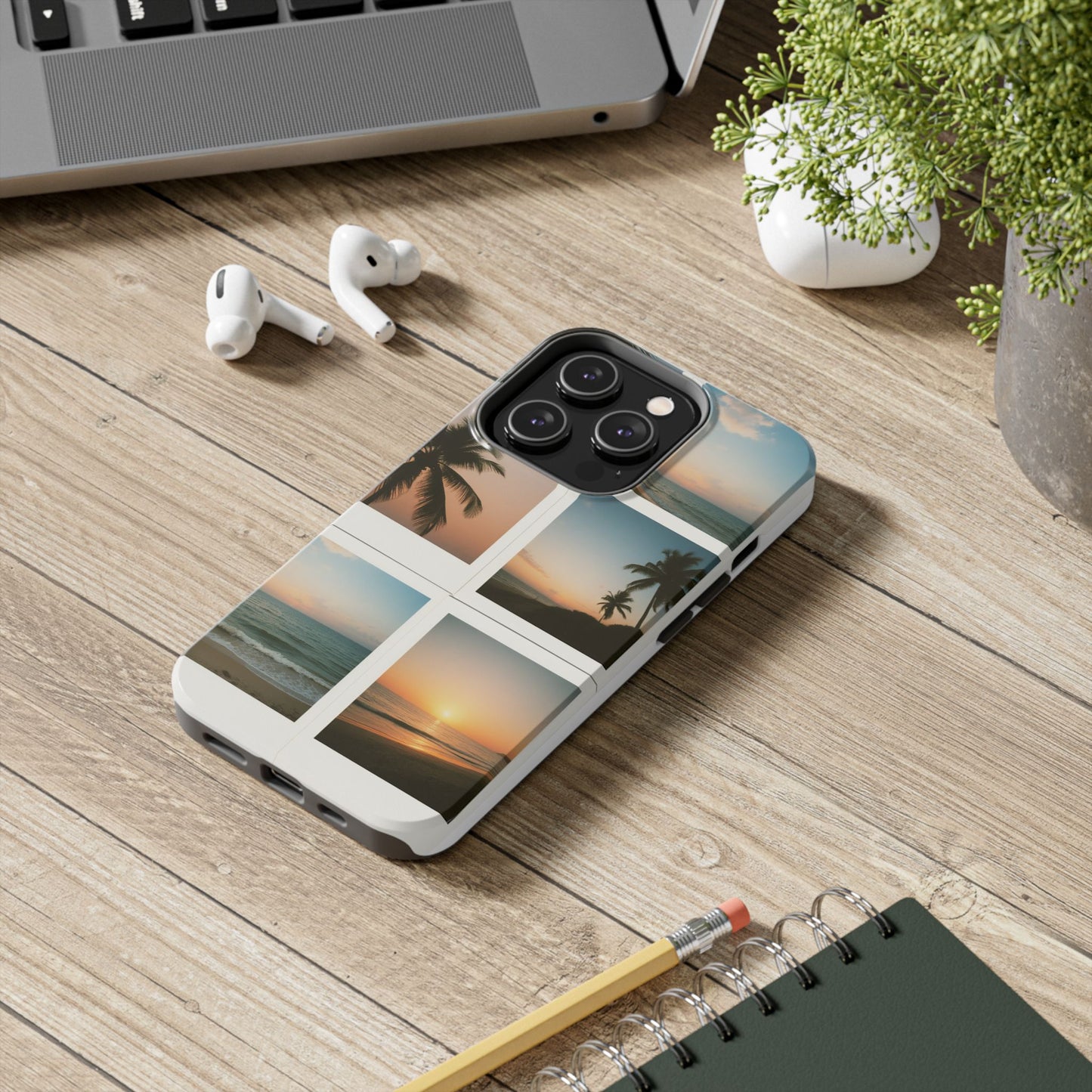 Tropical Sunset Tough Phone Case - Beach Vibes for Summer Adventures