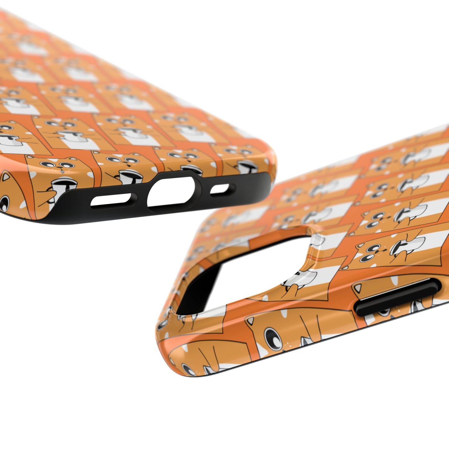 Coffee Cat Tough Phone Case – Durable, Fun, Perfect for Pet Lovers - for iPhone